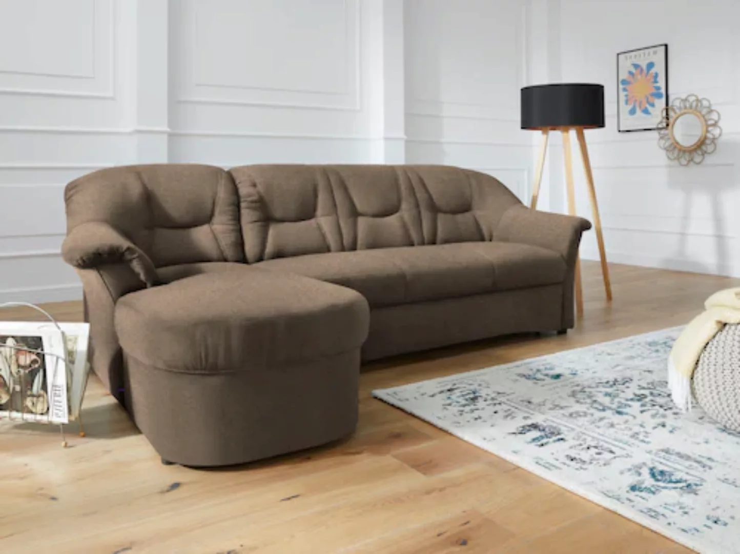 DOMO collection Ecksofa "Sarafina L-Form", wahlweise mit Bettfunktion, opti günstig online kaufen