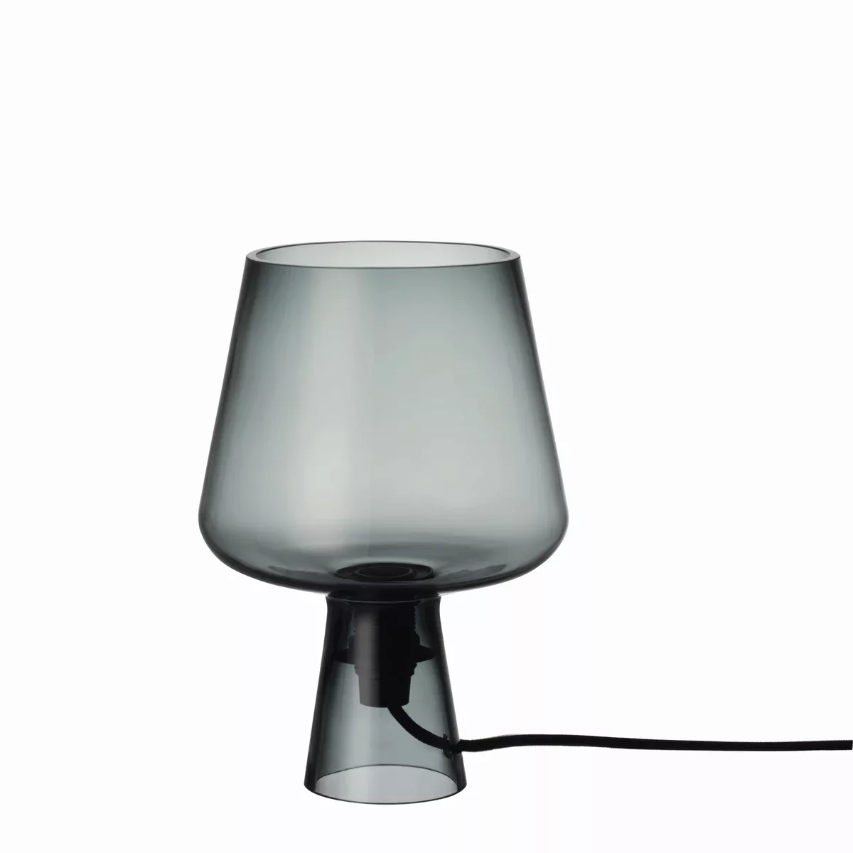 iittala - Leimu Tischleuchte Glas - grau/BxH 16,5x24cm/ohne Leuchtmittel günstig online kaufen