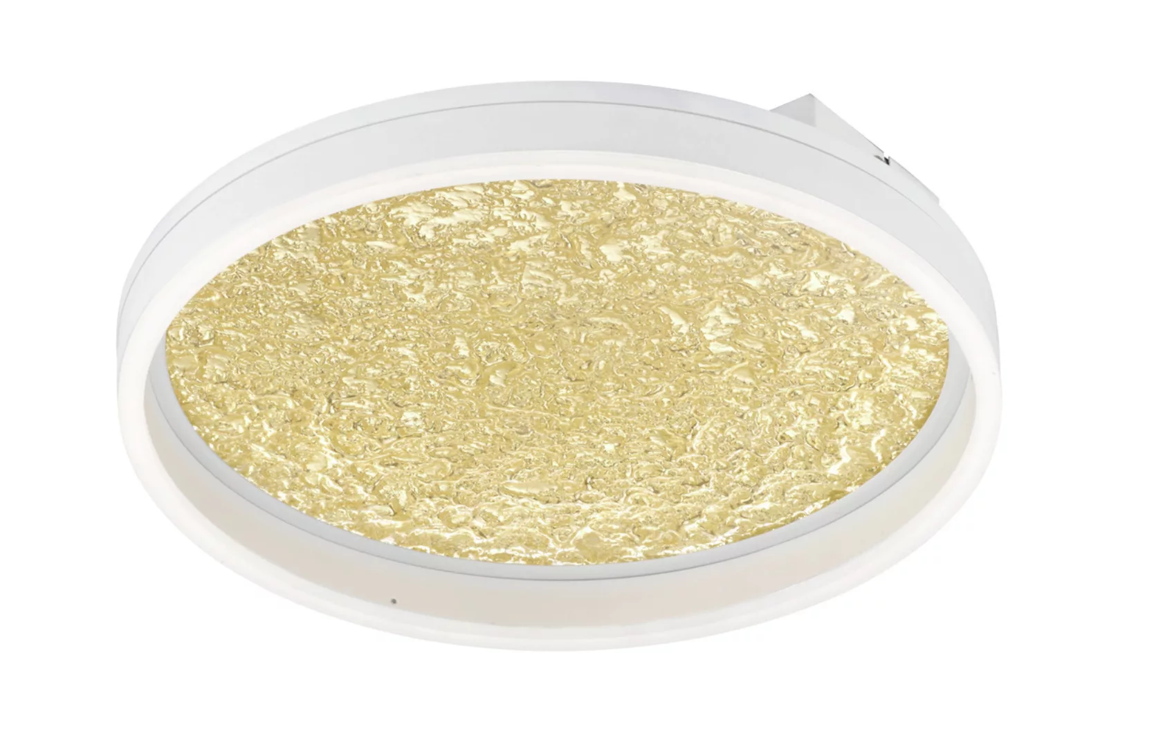 Wofi LED Deckenleuchte, weiß / goldfarben ´klein´ - gold - 7 cm - Lampen & günstig online kaufen