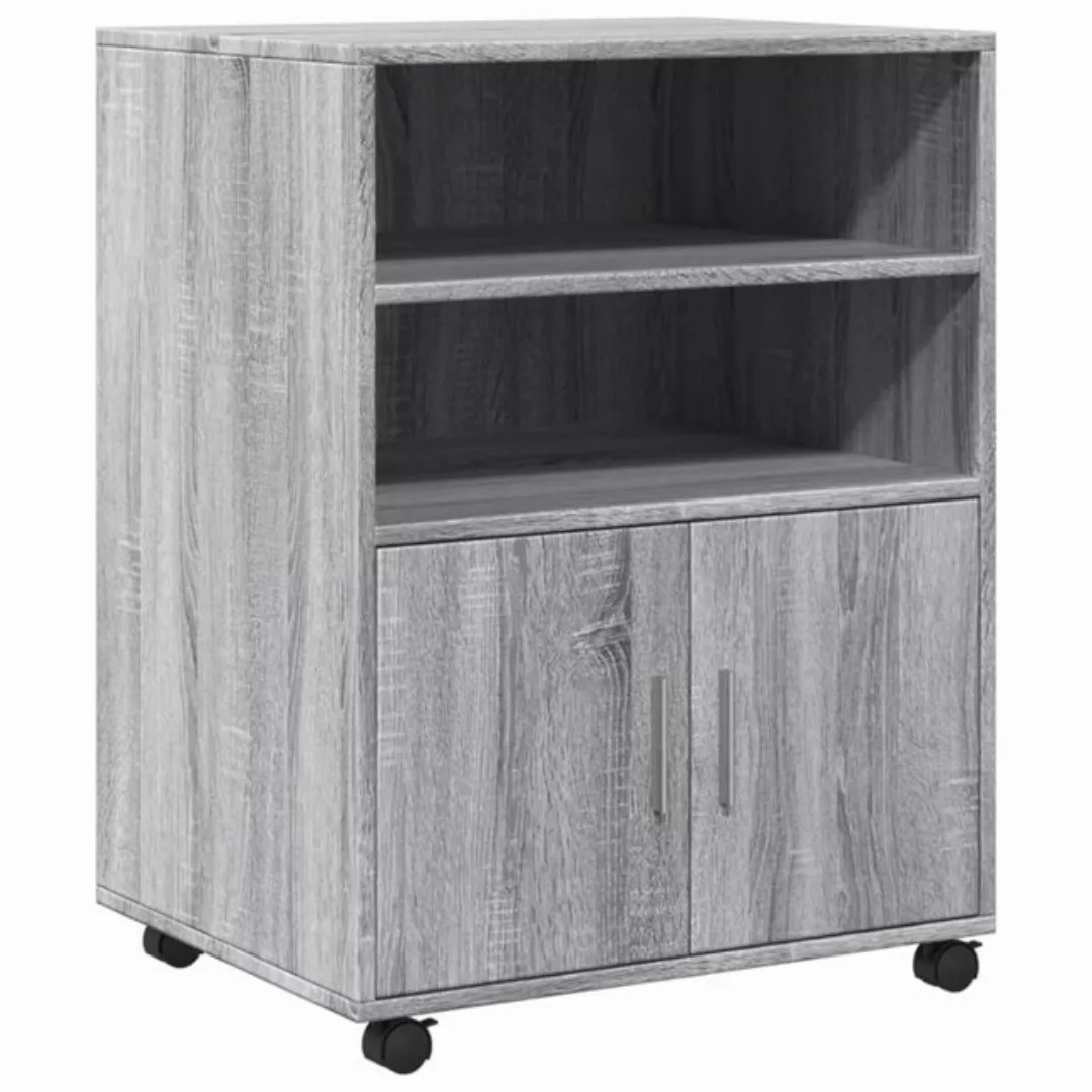 vidaXL Aktenschrank Rollschrank Grau Sonoma 60x48x81 cm Holzwerkstoff (1-St günstig online kaufen