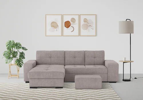 COTTA Ecksofa "Mattina L-Form", inkl. Hocker, wahlweise mit Bettfunktion un günstig online kaufen