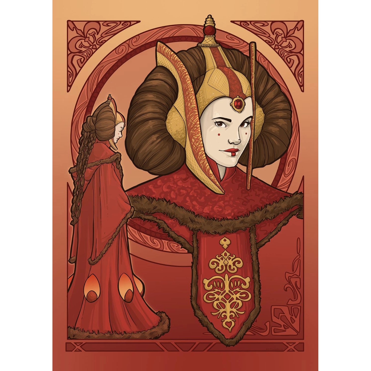 Disney Poster Star Wars Padmé Amidala Rot 50 cm x 70 cm 612866 günstig online kaufen
