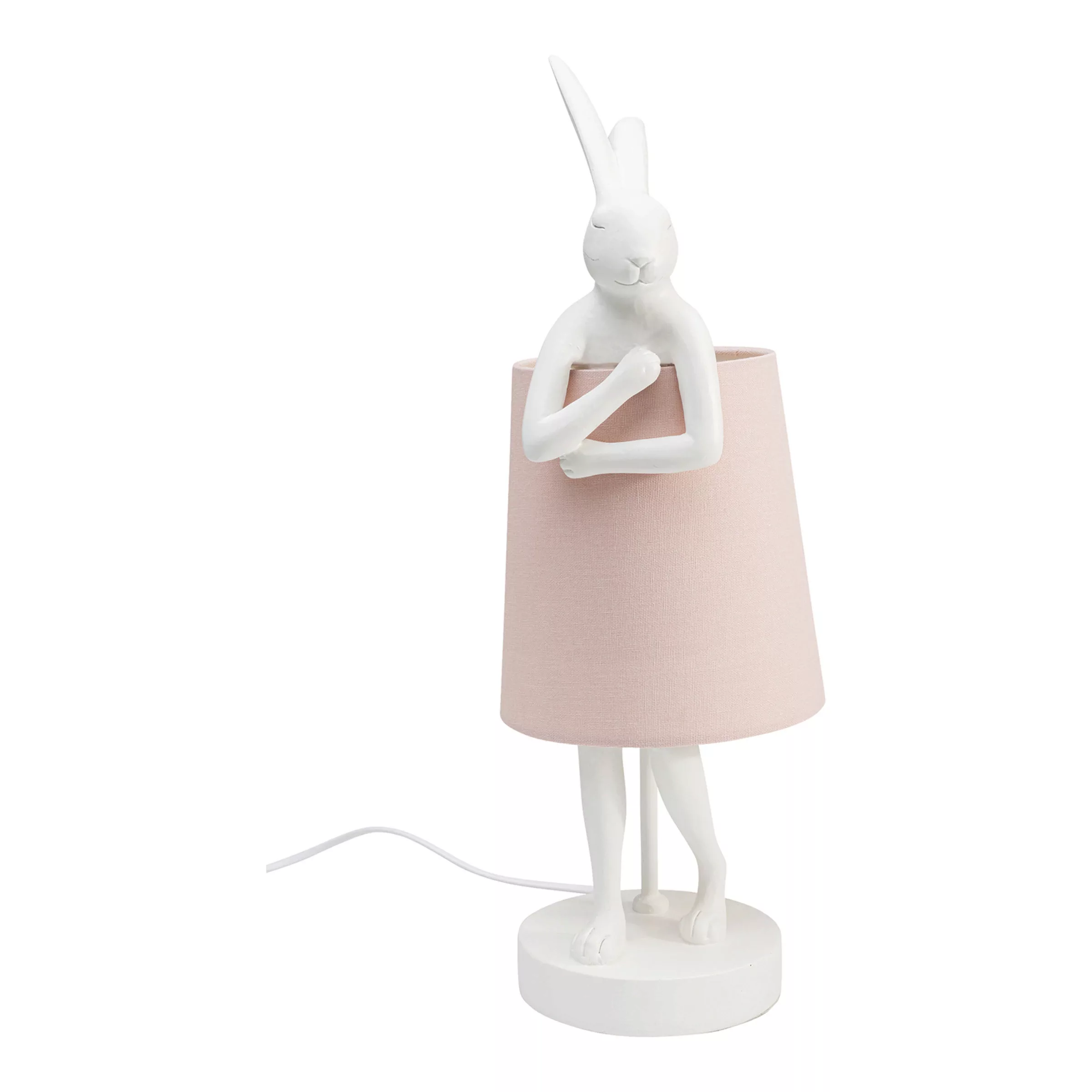 KARE Tischleuchte Animal Rabbit, weiß/rosa, Höhe 50 cm günstig online kaufen