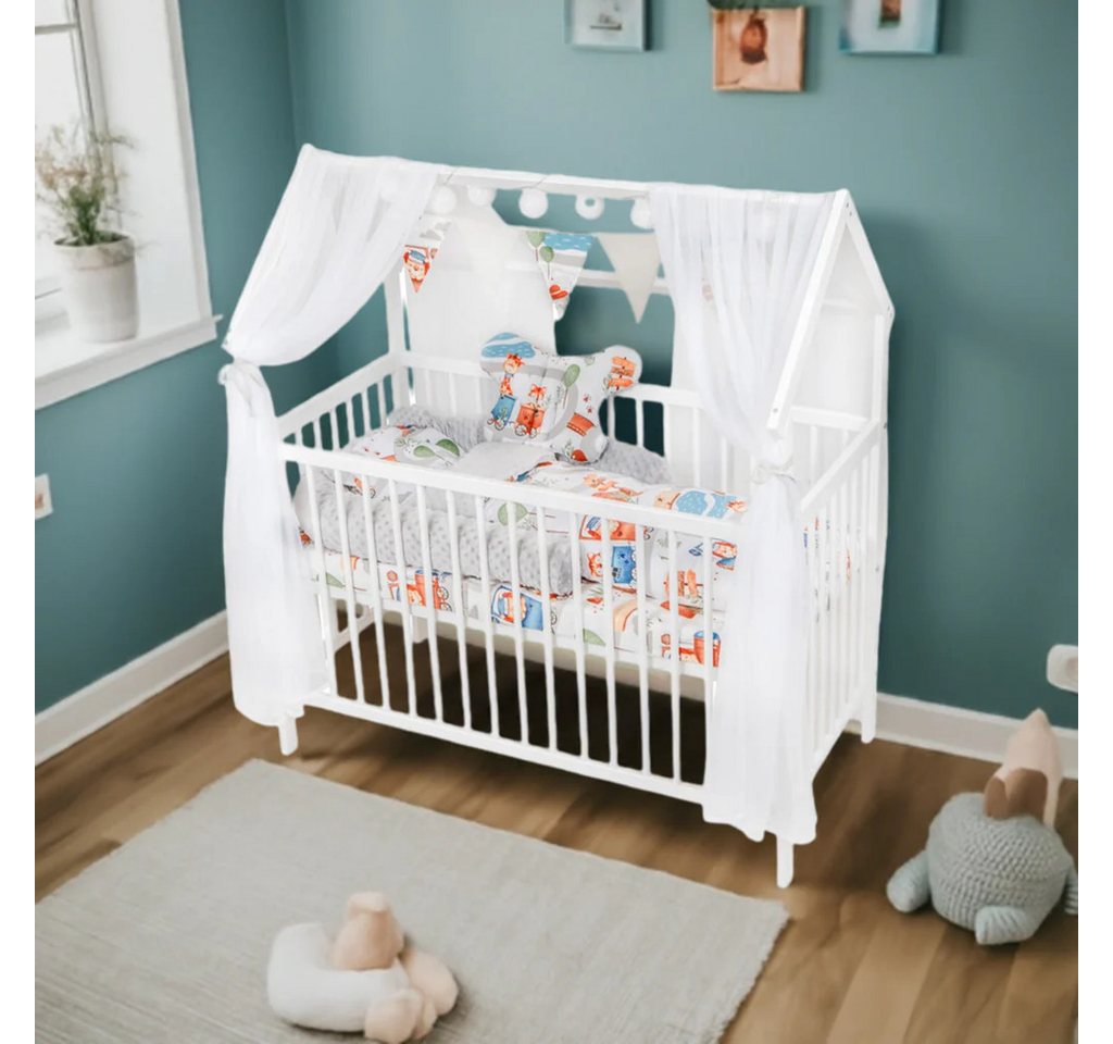 Babyhafen Babybett ANIMALS Kinderbett 60x120 Matratze Komplettbett Minky Be günstig online kaufen