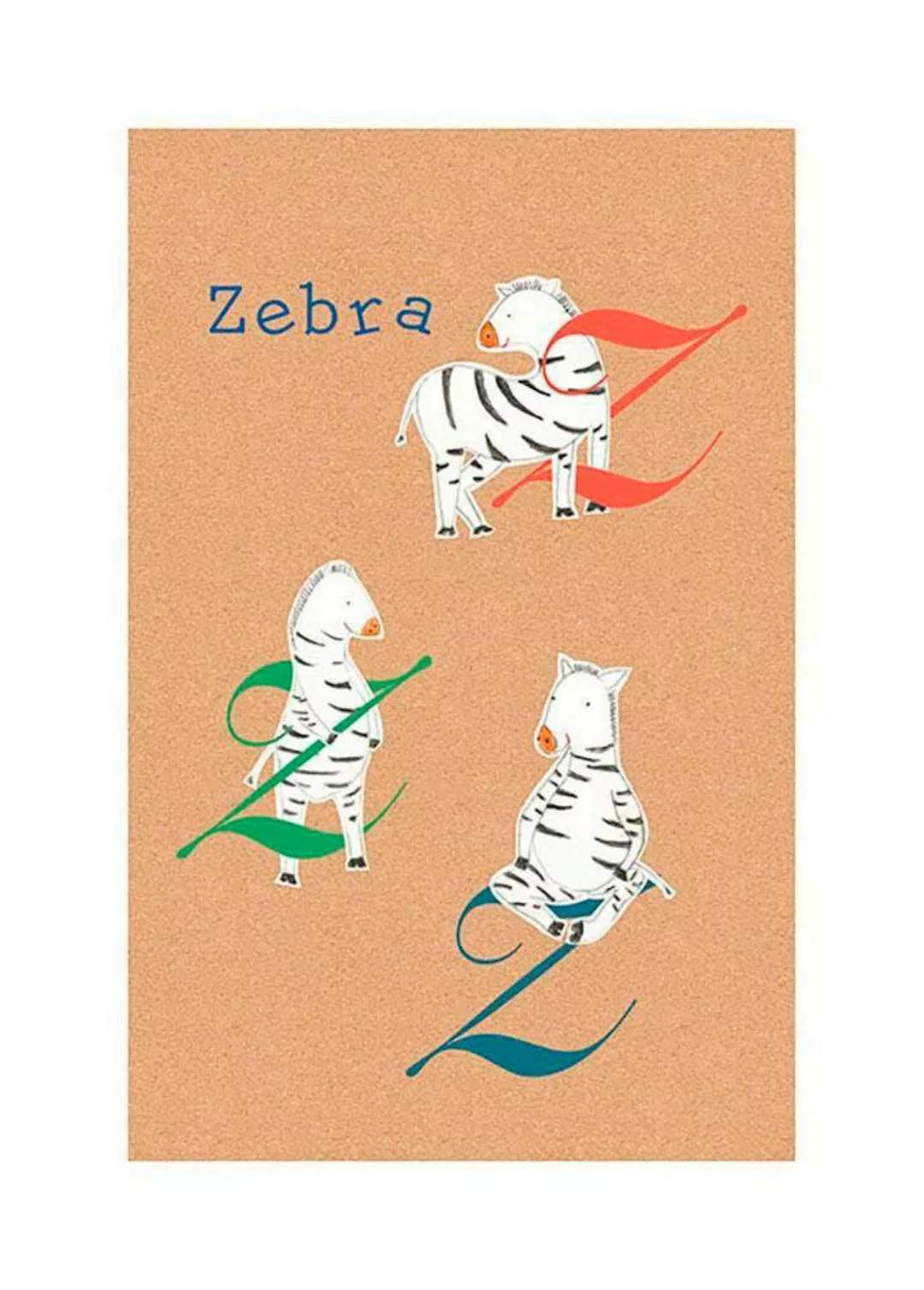 Komar Poster "ABC Animal Z", Buchstaben, (1 St.), Kinderzimmer, Schlafzimme günstig online kaufen