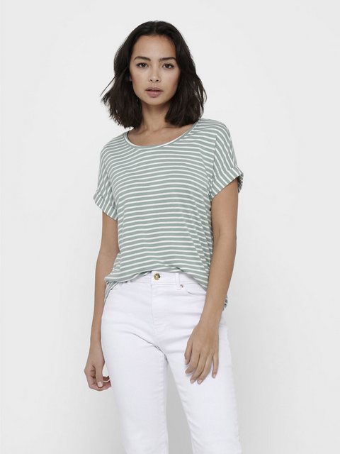 Only Damen Kurzarm T-Shirt ONLMOSTER STRIPE günstig online kaufen