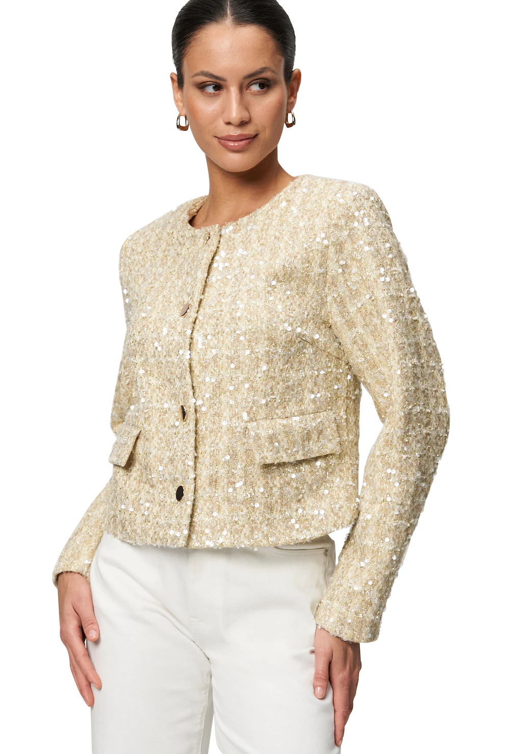 Zero Jackenblazer "zero Damen Blazer mit Pailletten", Knopfleiste günstig online kaufen