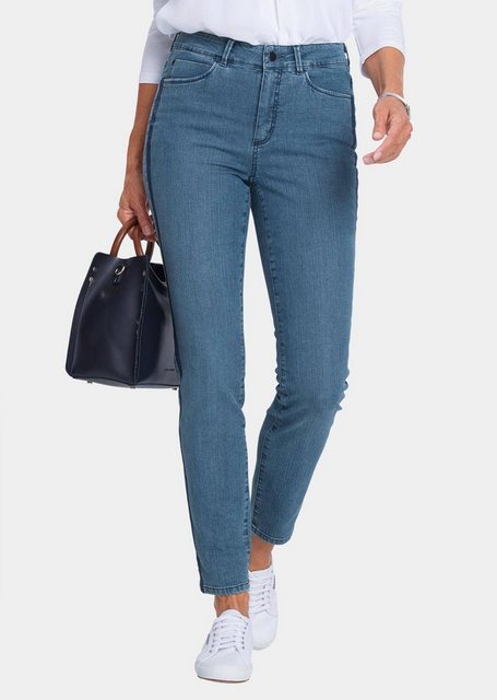 GOLDNER Bequeme Jeans Angesagte Jeanshose mit farbenfrohem Galon günstig online kaufen