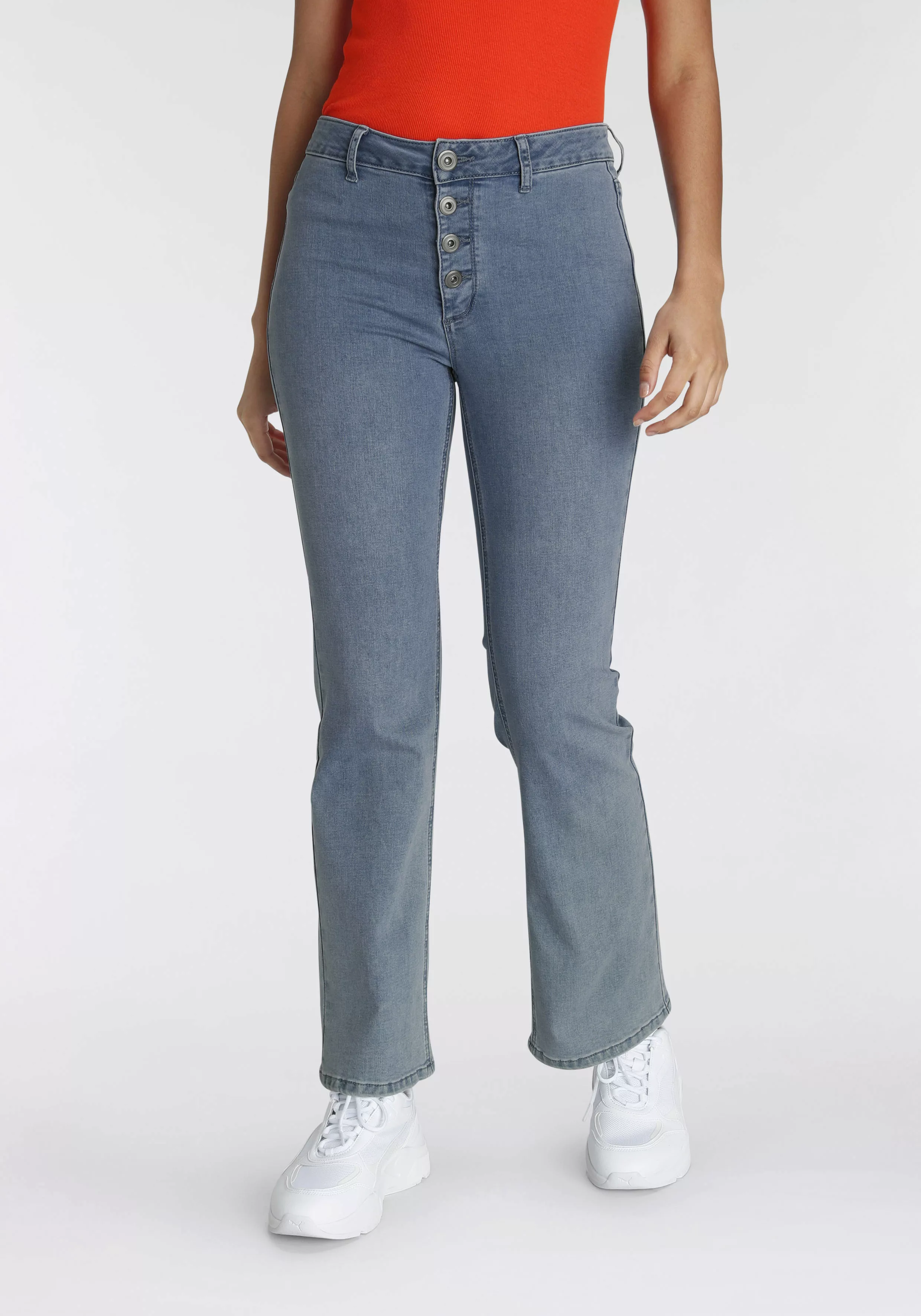AJC Ankle-Jeans, in ausgestellter Bootcut-Form in knöchelfreier Länge günstig online kaufen
