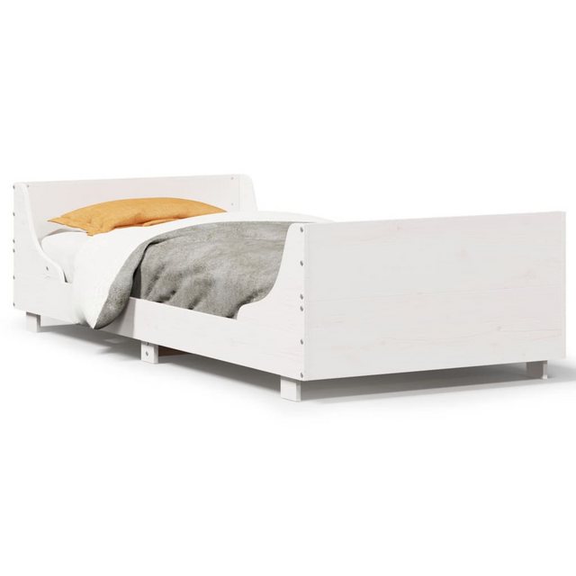 vidaXL Bett, Massivholzbett ohne Matratze Wachsbraun 90x200 Kiefernholz günstig online kaufen