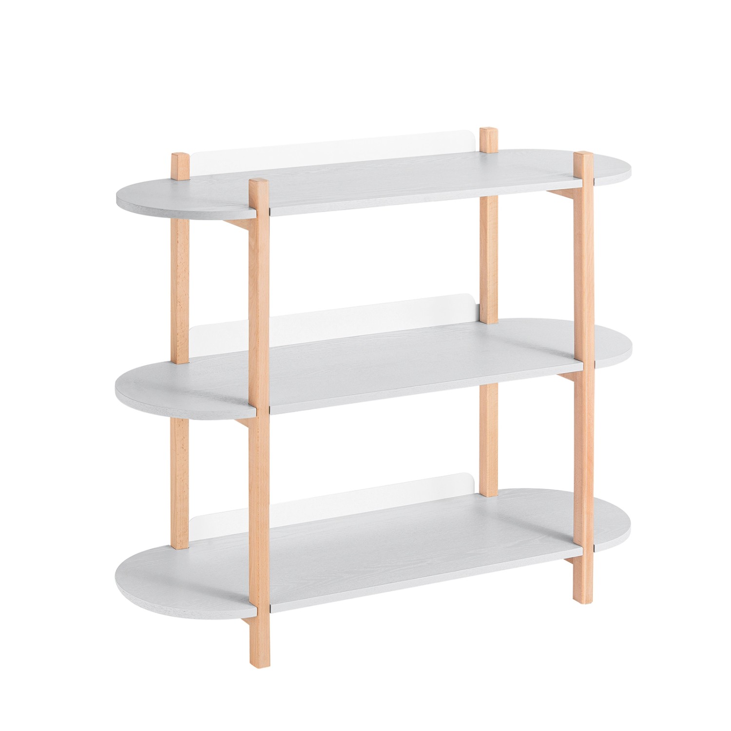 SoBuy Bücherregal Multifunktionales Regal Standregal mit 3 Ablagen HSTR01-H günstig online kaufen