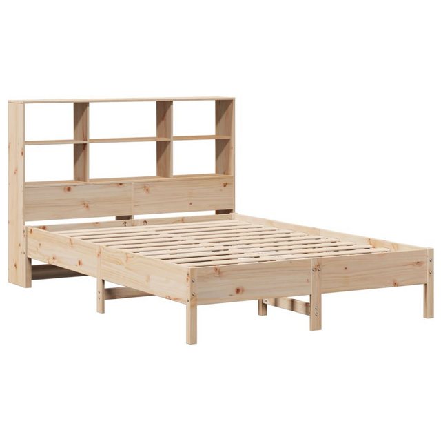 vidaXL Bett Massivholzbett mit Regal ohne Matratze 135x190 cm Kiefer günstig online kaufen