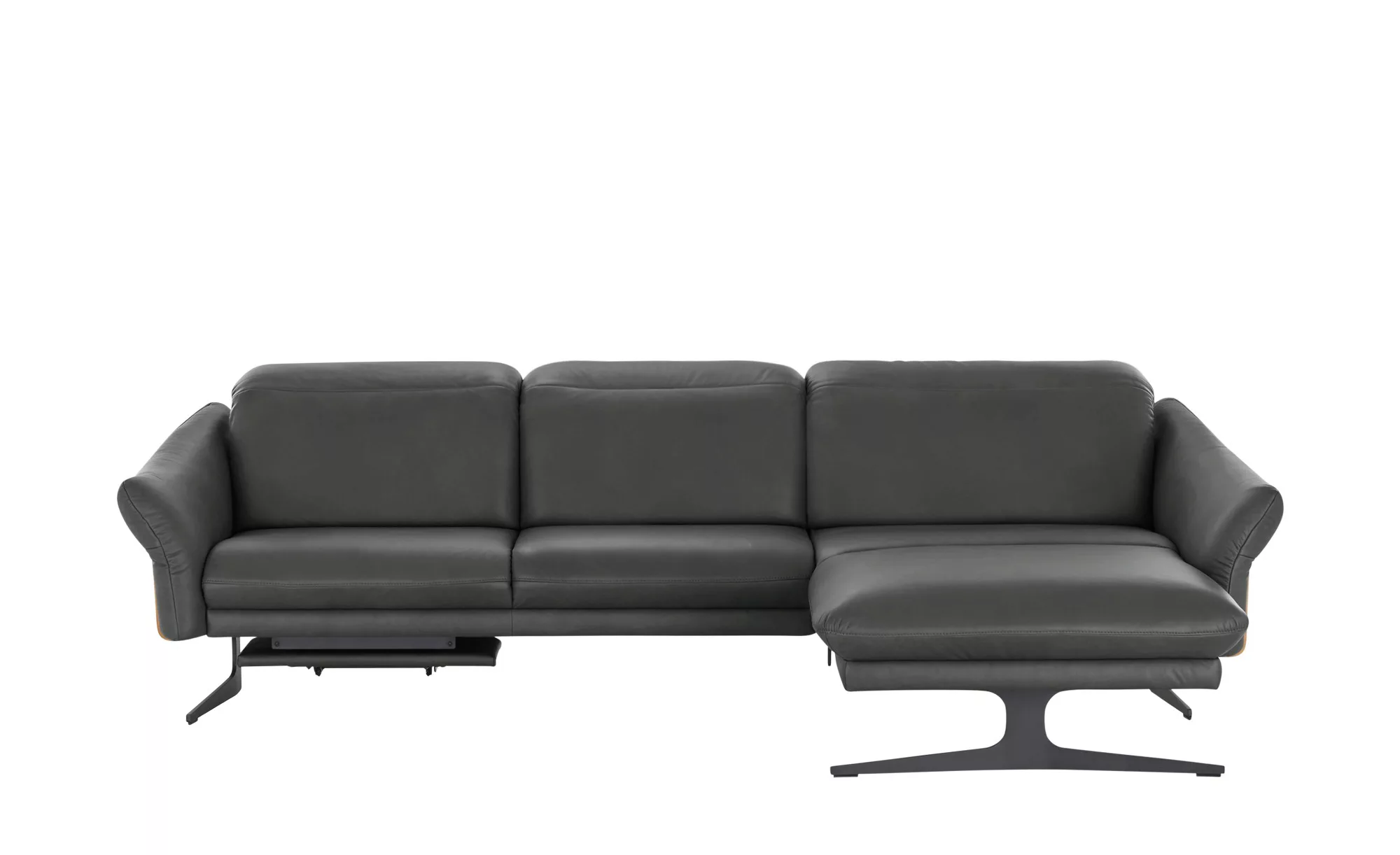 himolla Ecksofa aus Echtleder 1059 ¦ grau ¦ Maße (cm): B: 284 H: 83 T: 179 günstig online kaufen