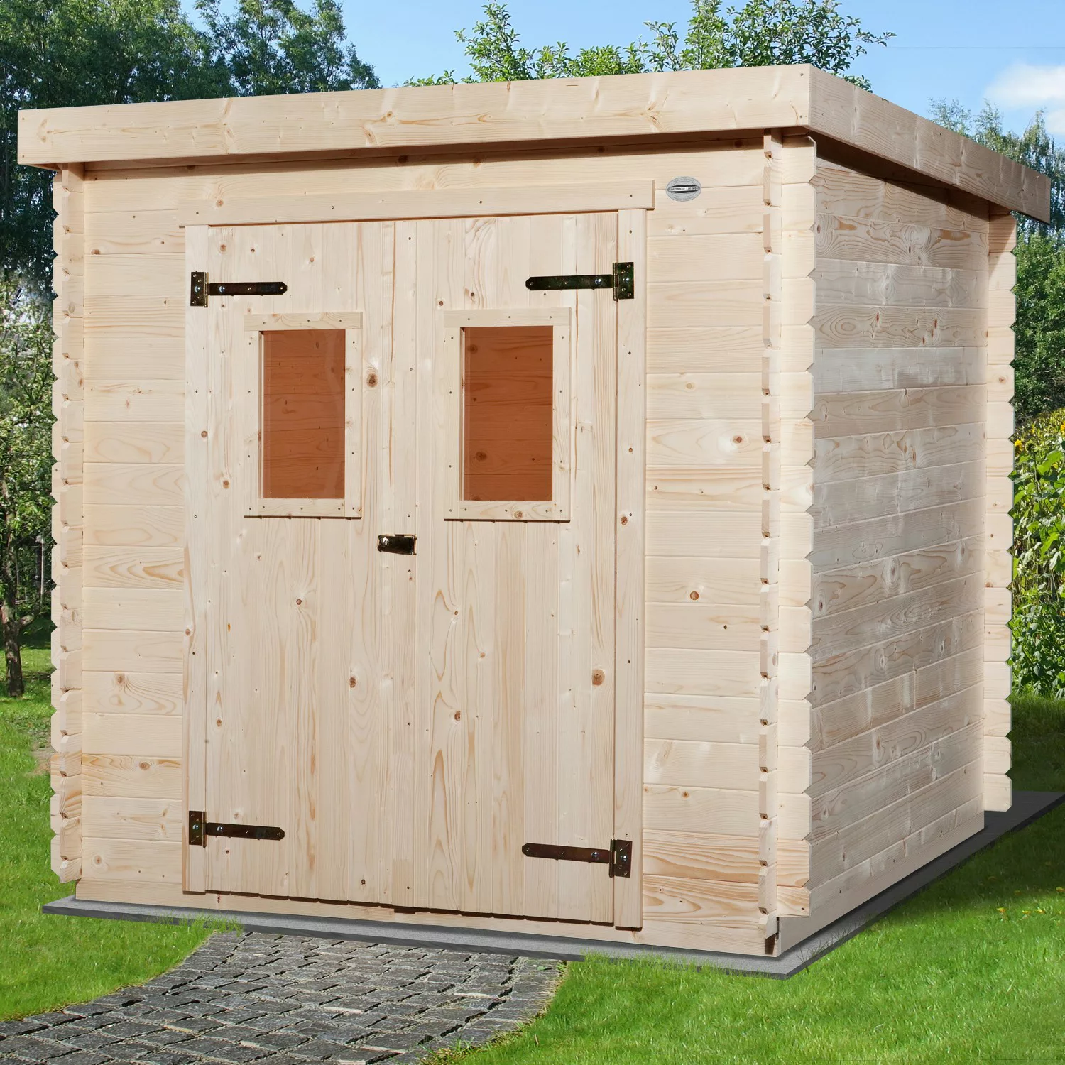 OBI Holz-Gartenhaus Cortina B 200 cm x 200 cm günstig online kaufen