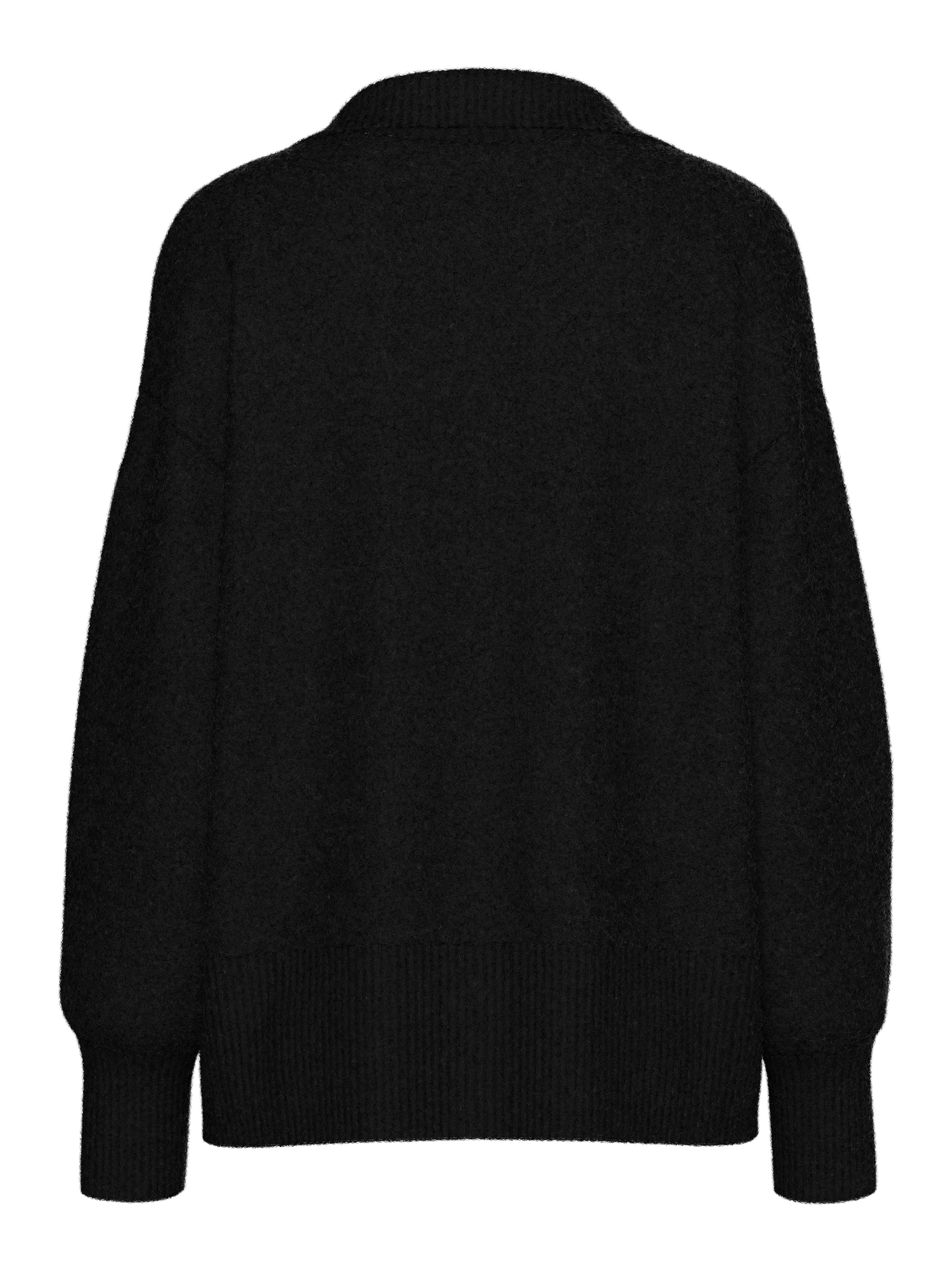 pieces V-Ausschnitt-Pullover "PCMALOU LS POLO KNIT NOOS BC" günstig online kaufen