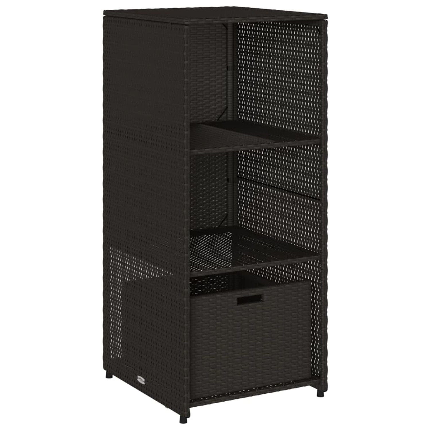 vidaXL Gartenschrank Schwarz 50x55x115 cm Poly Rattan günstig online kaufen