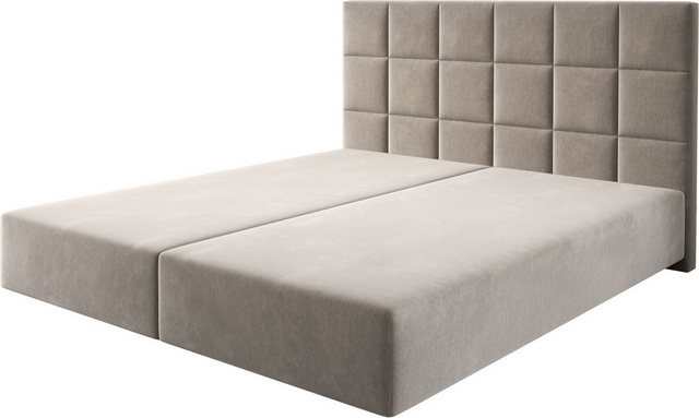 DELIFE Boxspringbett Dream-Fine, Mikrofaser Beige 180x200 cm günstig online kaufen