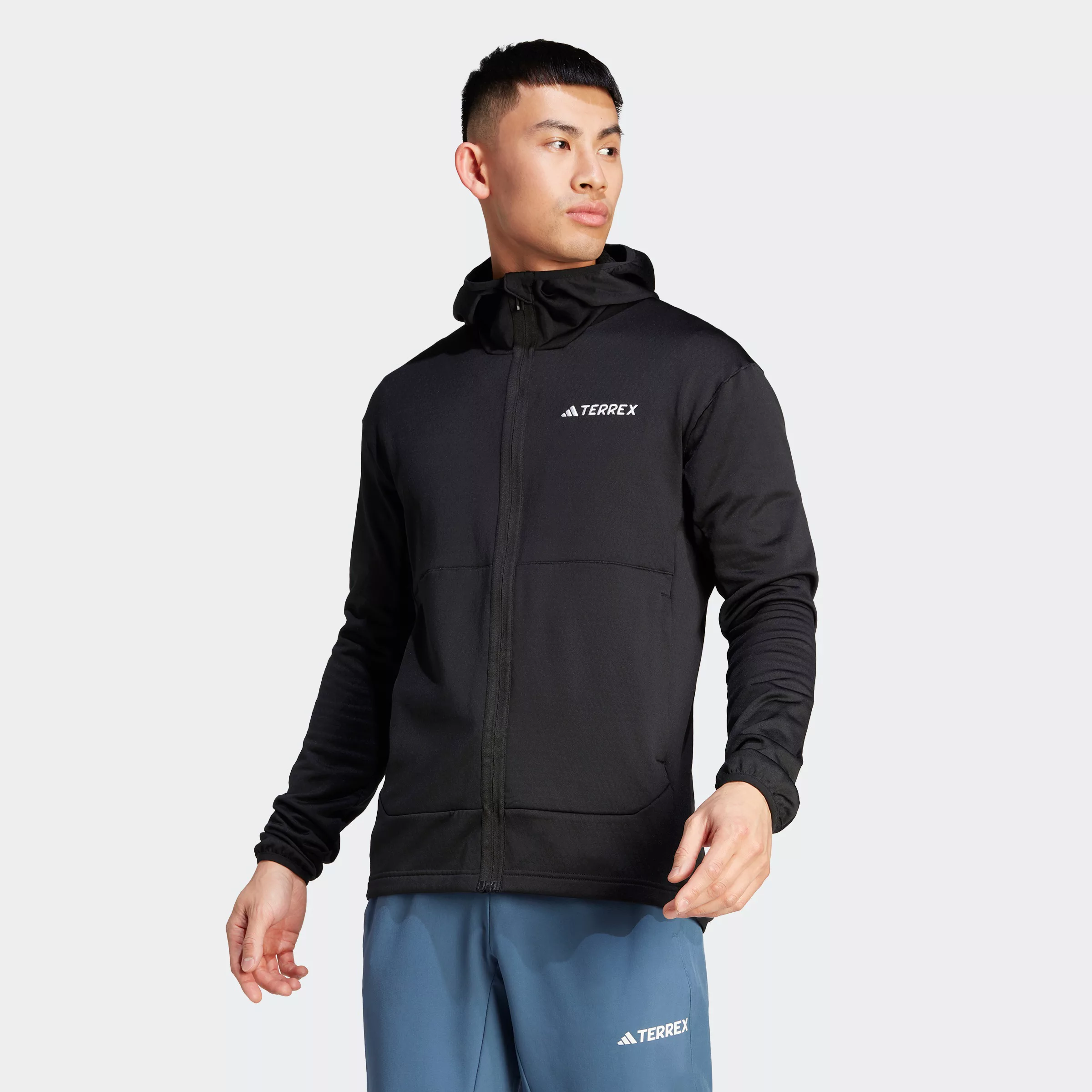 adidas TERREX Outdoorjacke "TERREX XPERIOR LIGHT FLEECE HOODED" günstig online kaufen