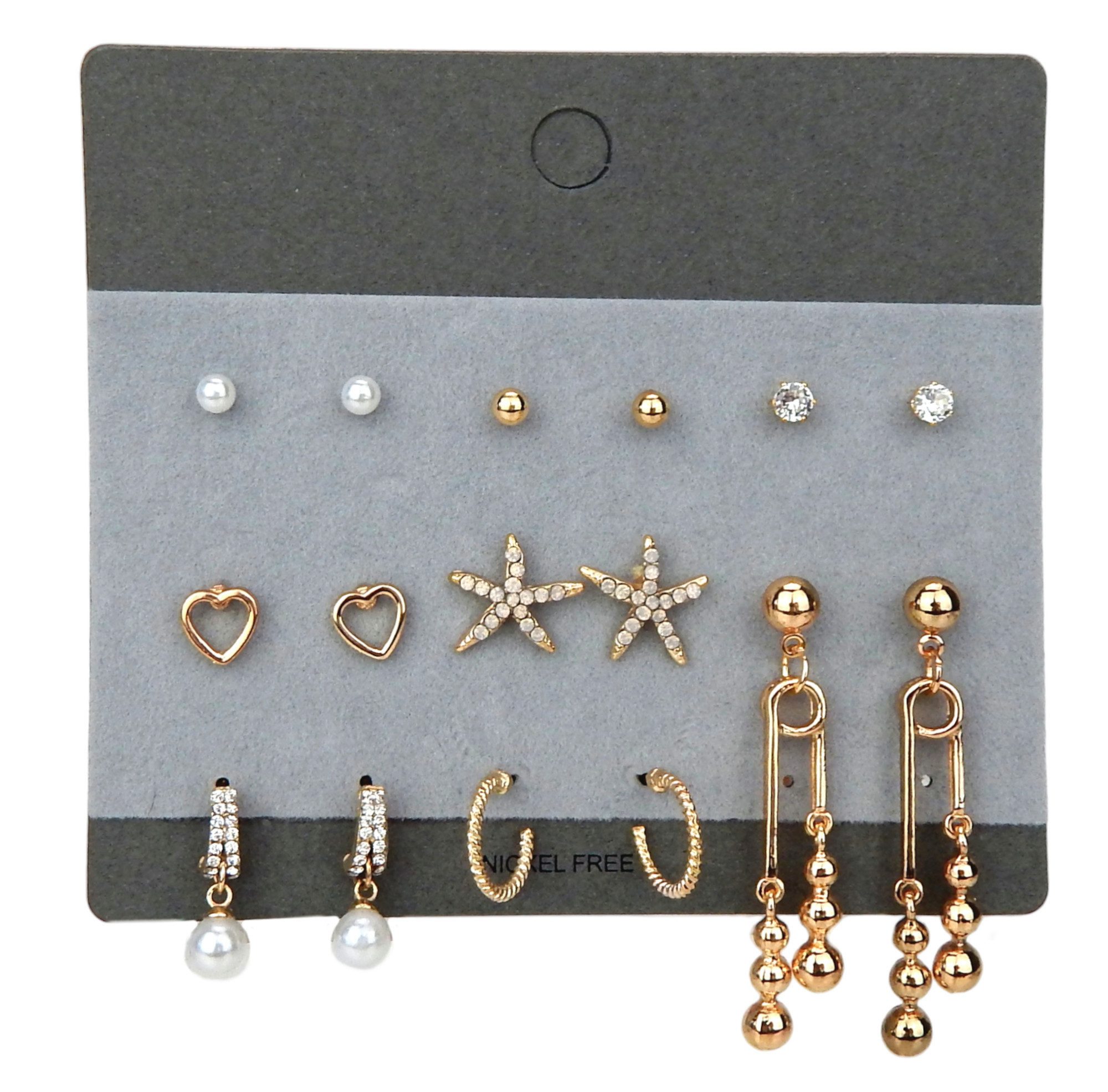 Ella Jonte Ohrstecker-Set, gold Strass 8 günstig online kaufen