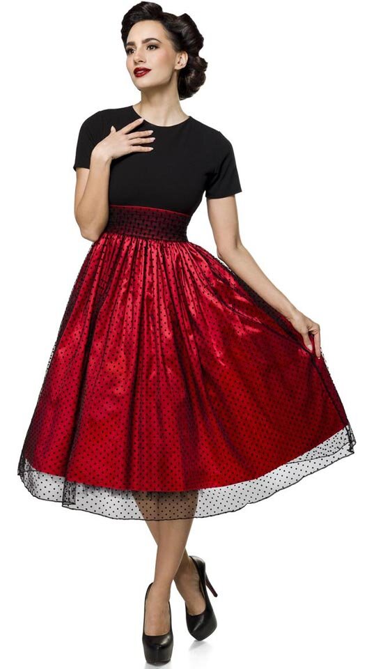 Retrokleid mit Pünktchenrock günstig online kaufen