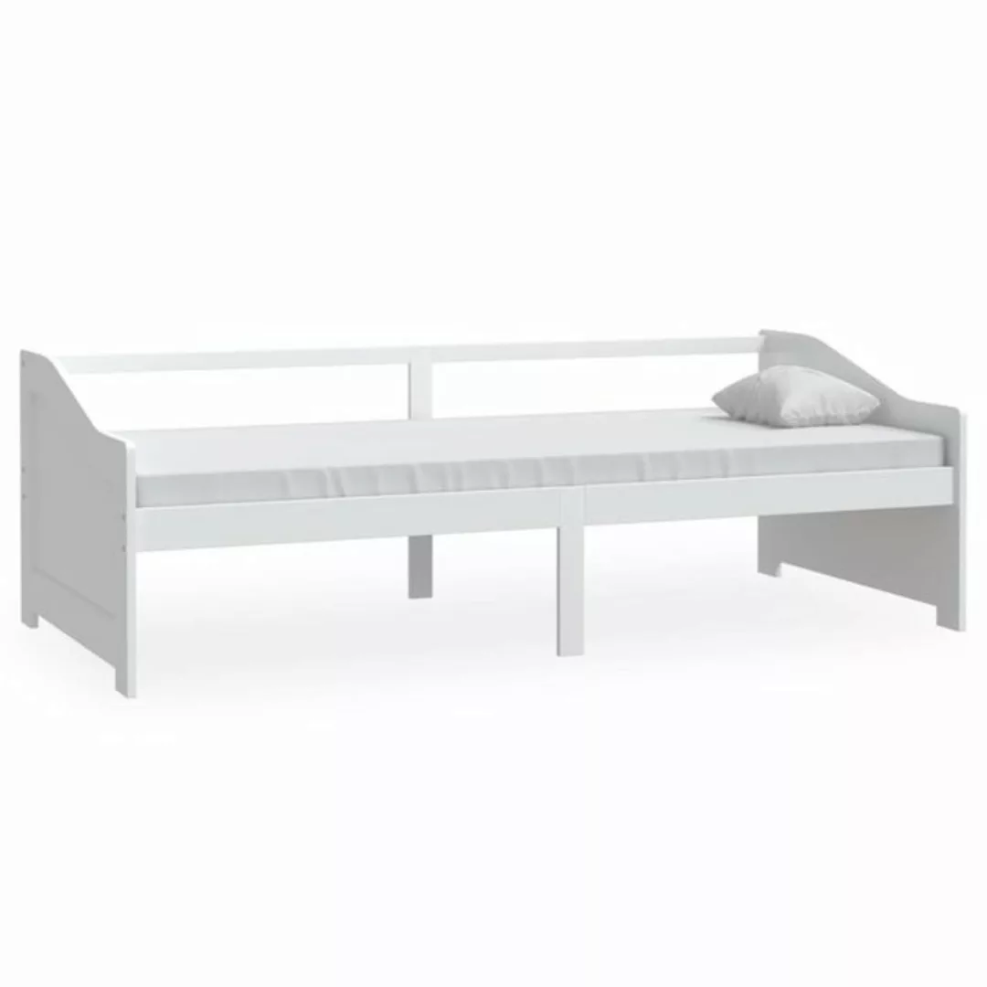 furnicato Bett Tagesbett 3-Sitzer Weiß Massivholz Kiefer 90x200 cm günstig online kaufen