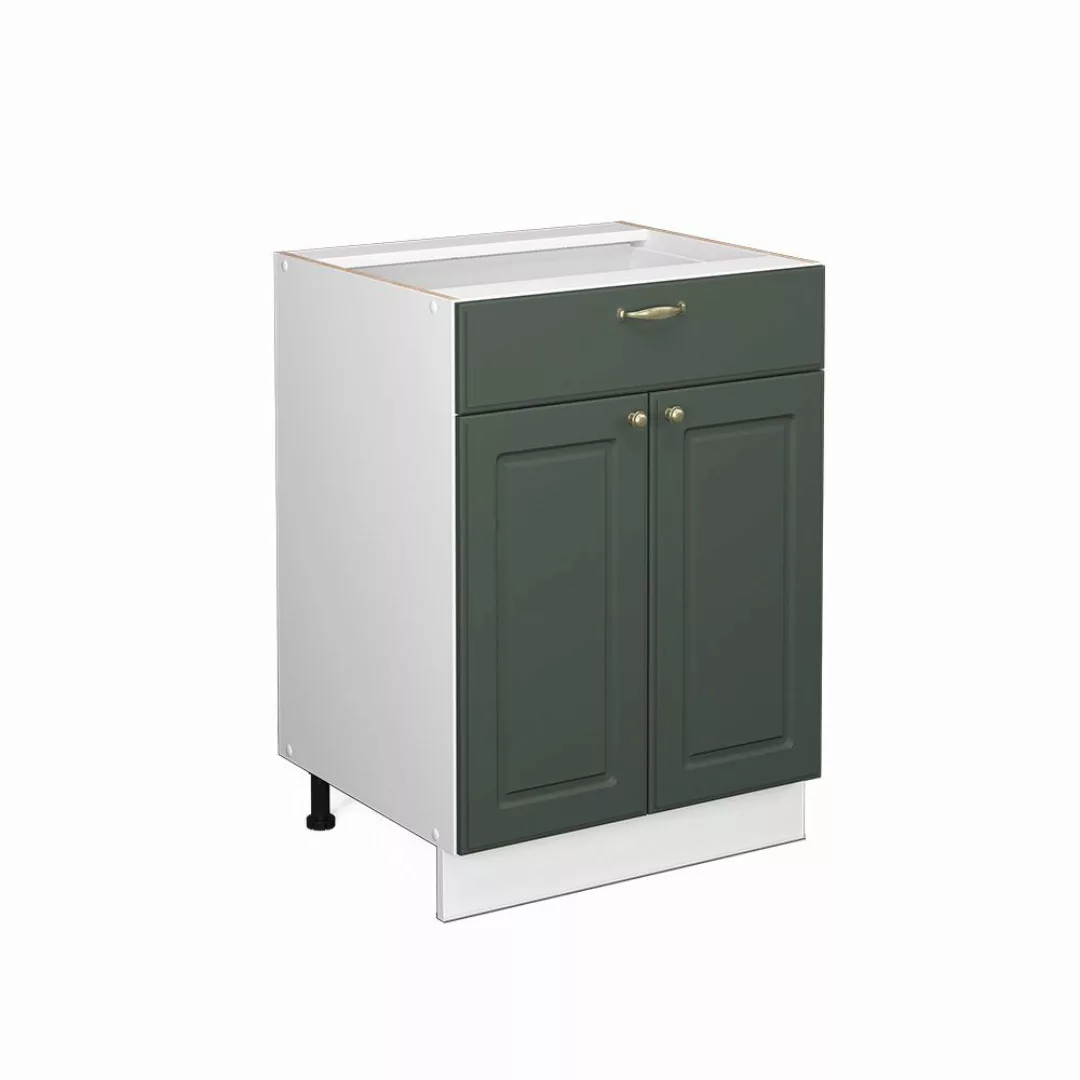 Vicco Midischrank Fame-Line Grün-Gold Landhaus/Weiß 60x82cm günstig online kaufen