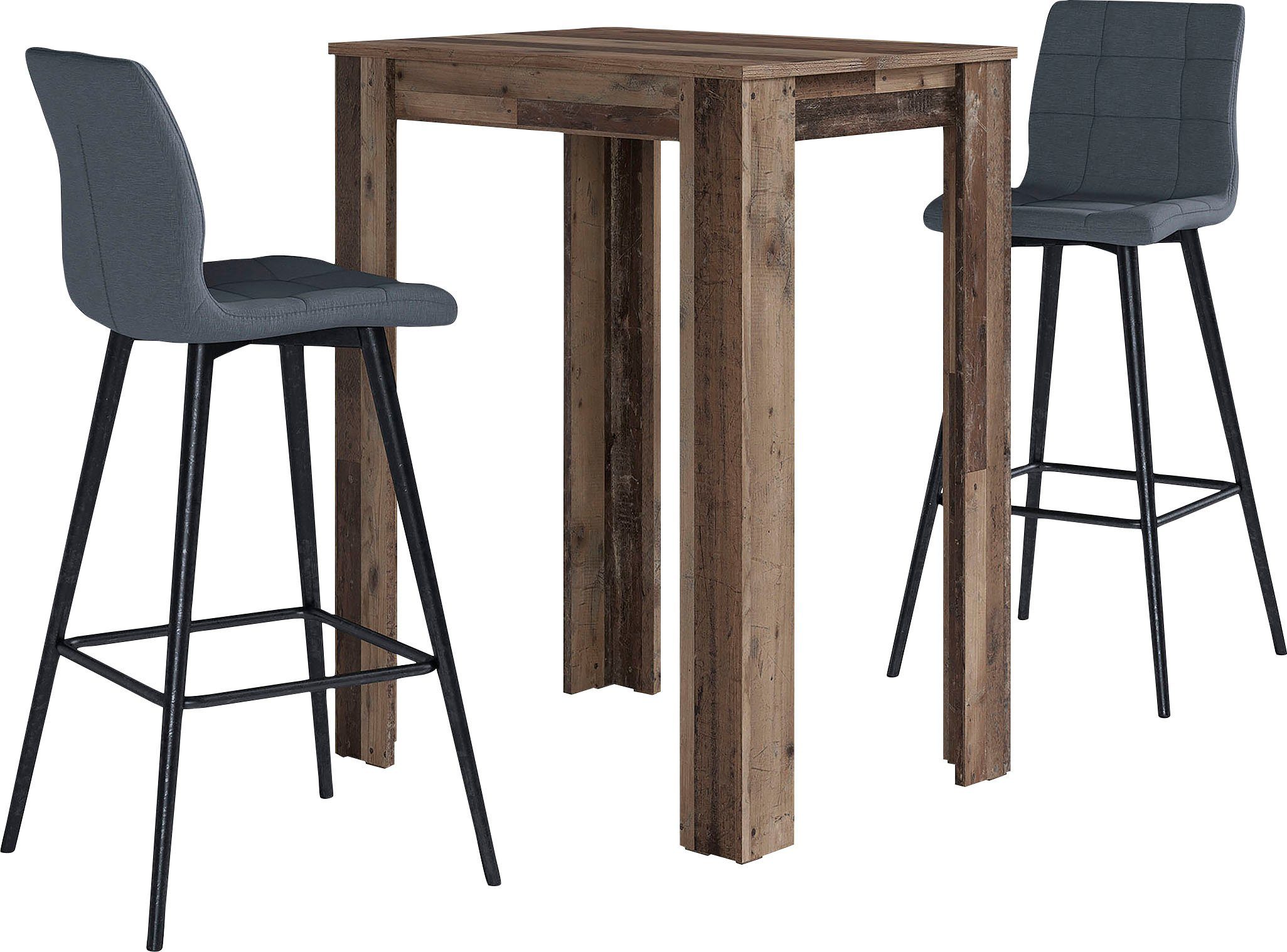 byLIVING Bargruppe "Essgruppe Nele, Stühle Simone", (Set, 3 tlg., Tisch mit günstig online kaufen