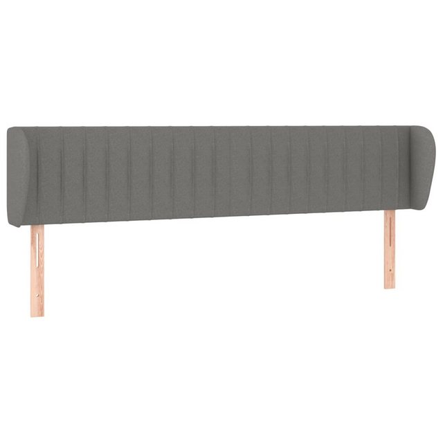 vidaXL Bett, Kopfteil mit Ohren Dunkelgrau 163x23x78/88 cm Stoff günstig online kaufen