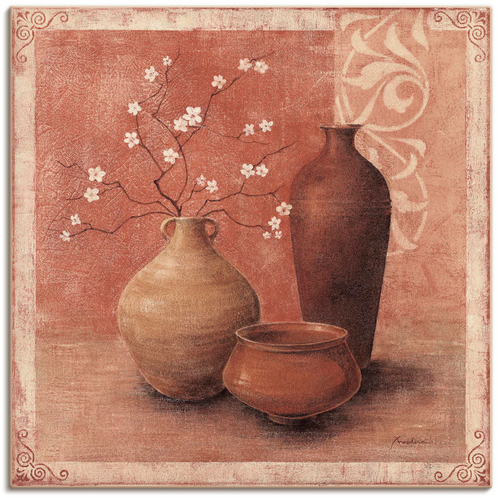 Artland Leinwandbild "Frühling im Fergana Tal", Vasen & Töpfe, (1 St.), auf günstig online kaufen
