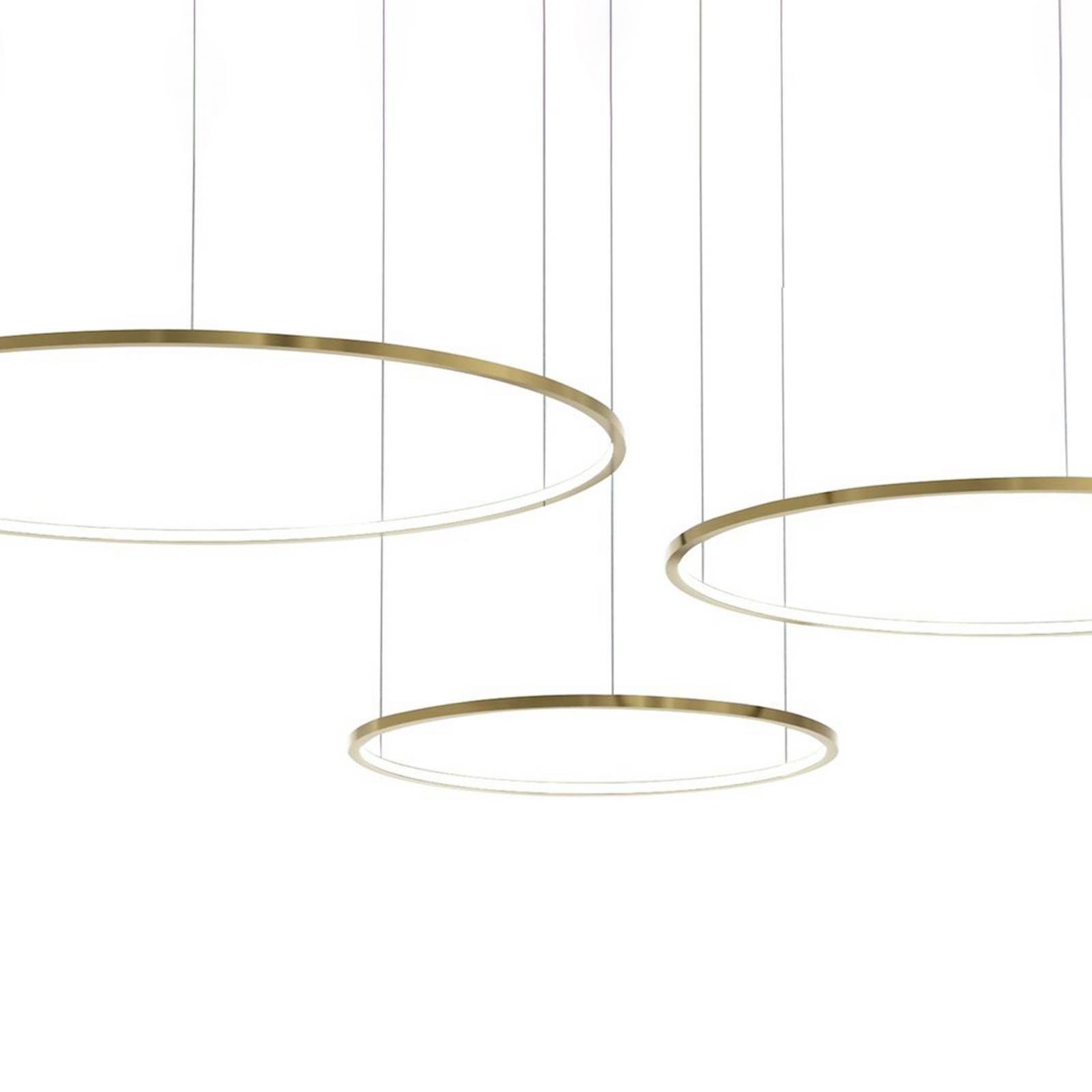 LED-Hängeleuchte Saturno, goldfarben, 3-fl., Metall, 4.000 K günstig online kaufen