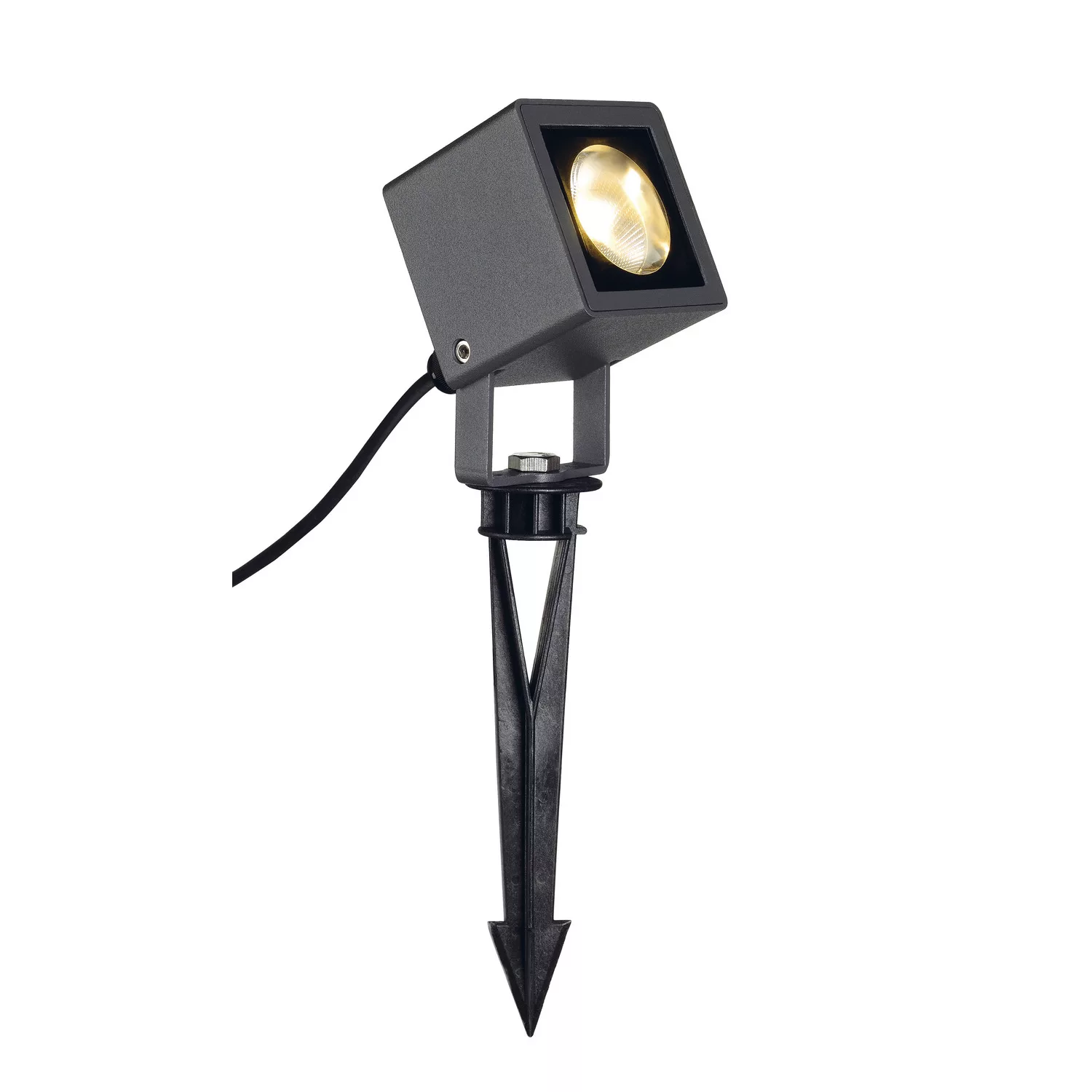 SLV NAUTILUS 10, Outdoor Spiessleuchte, LED, 3000K, IP65, eckig, anthrazit, günstig online kaufen