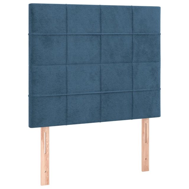 vidaXL Bett, Kopfteile 2 Stk. Dunkelblau 100x5x78/88 cm Samt günstig online kaufen