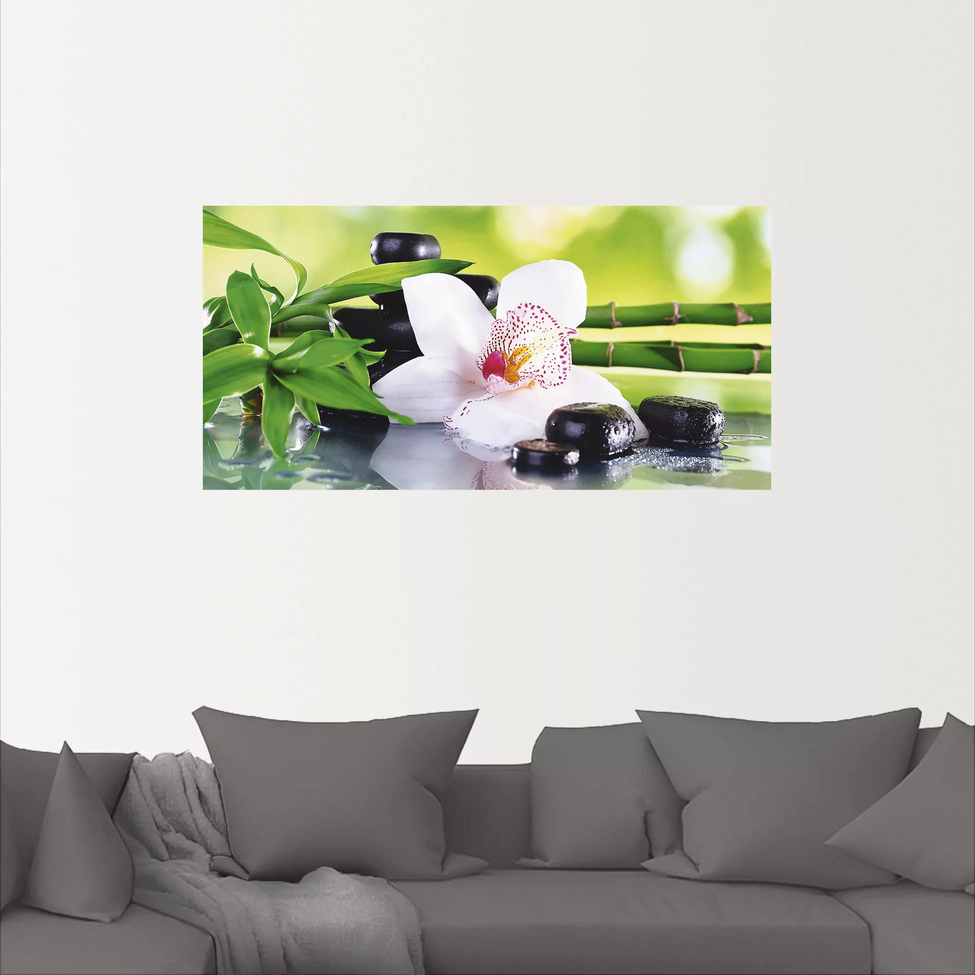 Artland Wandbild »Spa Steine Bambus Zweige Orchidee«, Zen, (1 St.) günstig online kaufen