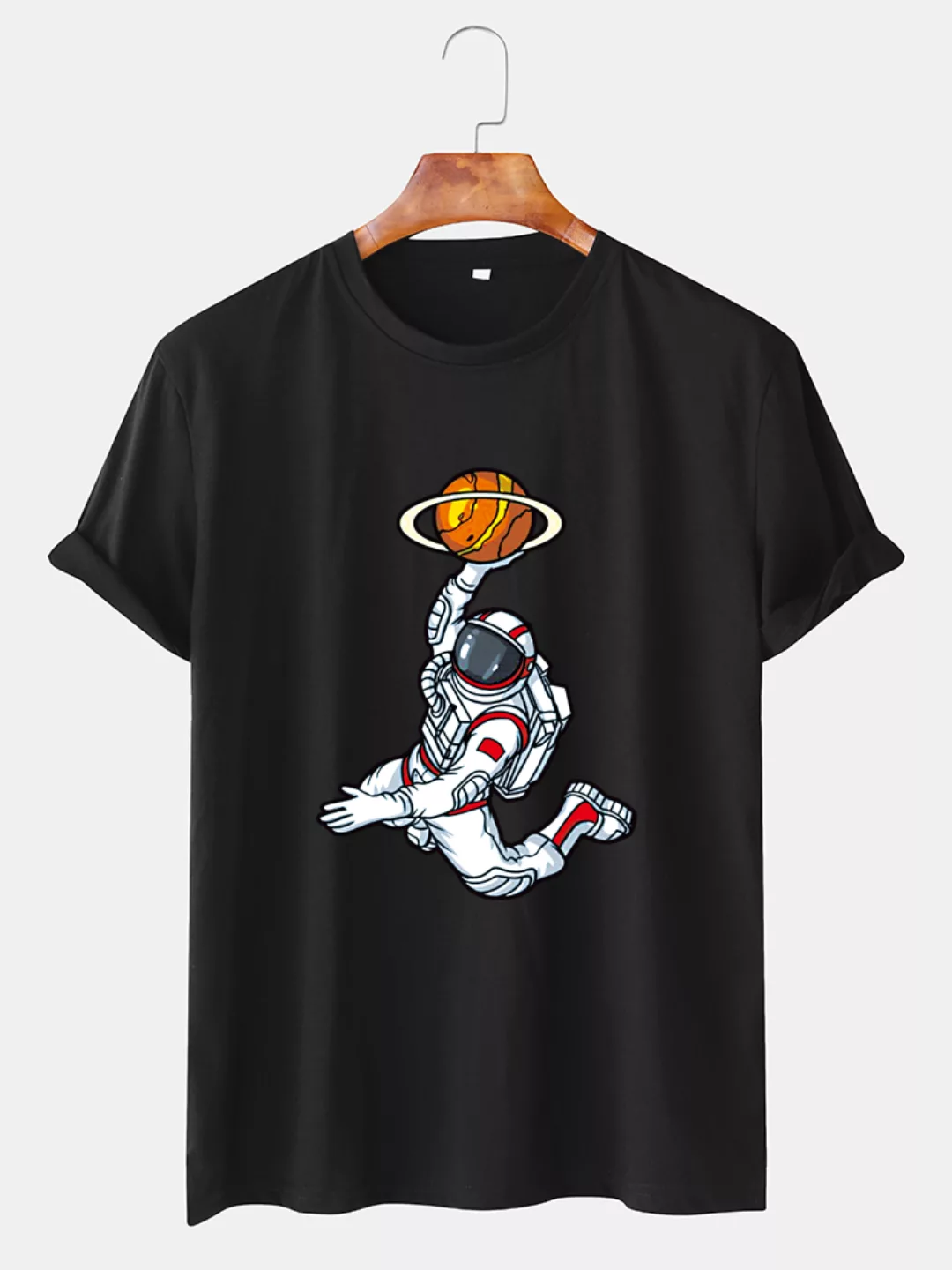 Mens Fun Alien spielen bedrucktes atmungsaktives lässiges loses T-Shirt günstig online kaufen