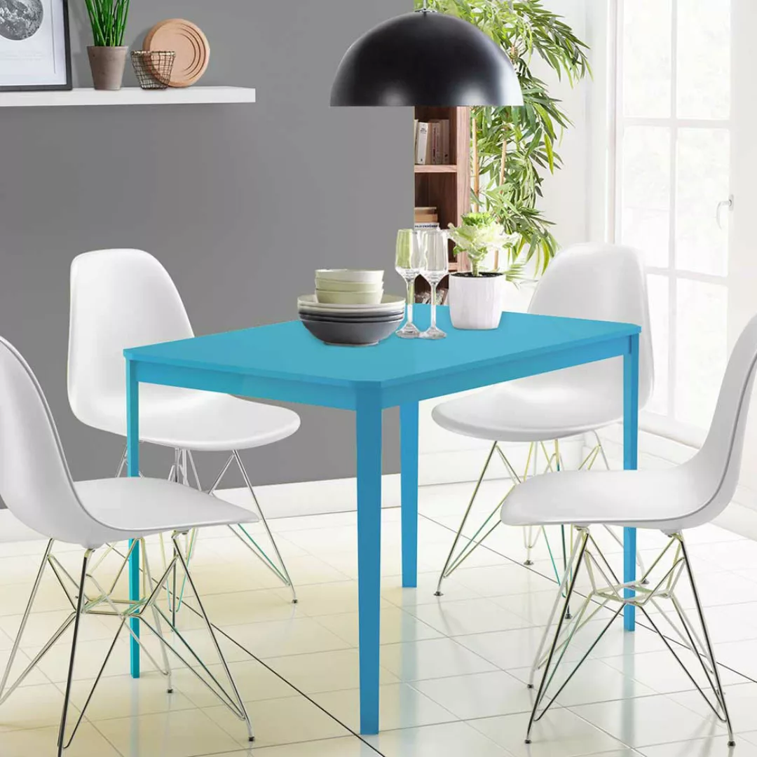 Esstisch in Blau 110 cm breit günstig online kaufen