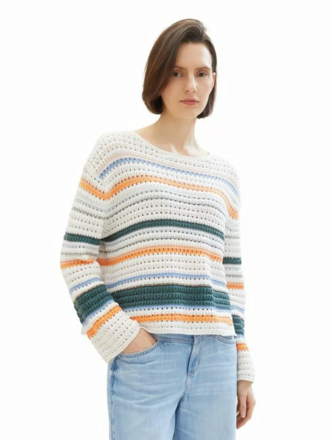 TOM TAILOR Strickpullover mit U-Boot-Ausschnitt günstig online kaufen