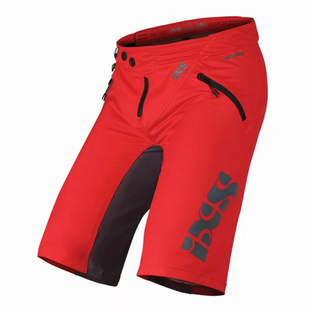 IXS Fahrradhose Trigger Fahrradhose kurz - Rot/Grau günstig online kaufen