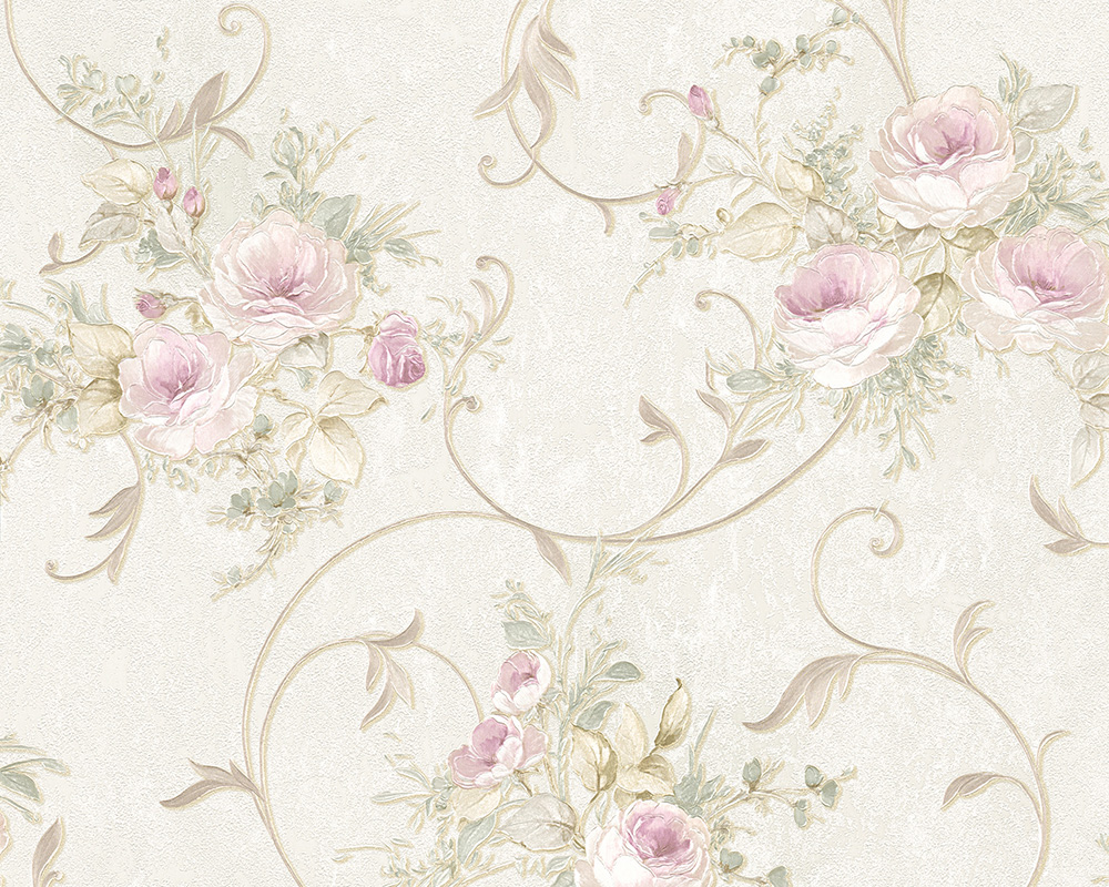 Bricoflor Romantische Tapete mit Rosen Vlies Blumentapete Nostalgisch in We günstig online kaufen