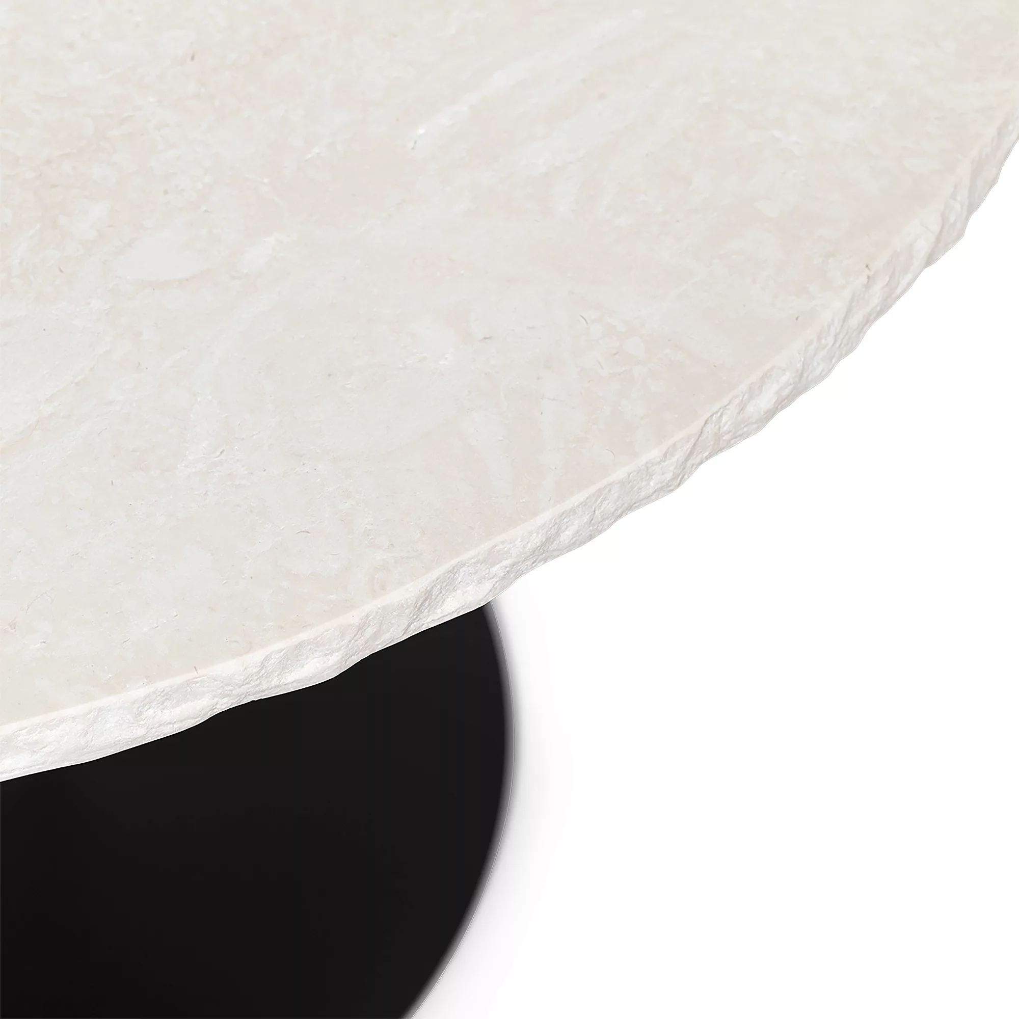 Runder Tisch Mineral stein weiß / Ø 90 x H 72 cm - Marmor - Ferm Living - W günstig online kaufen