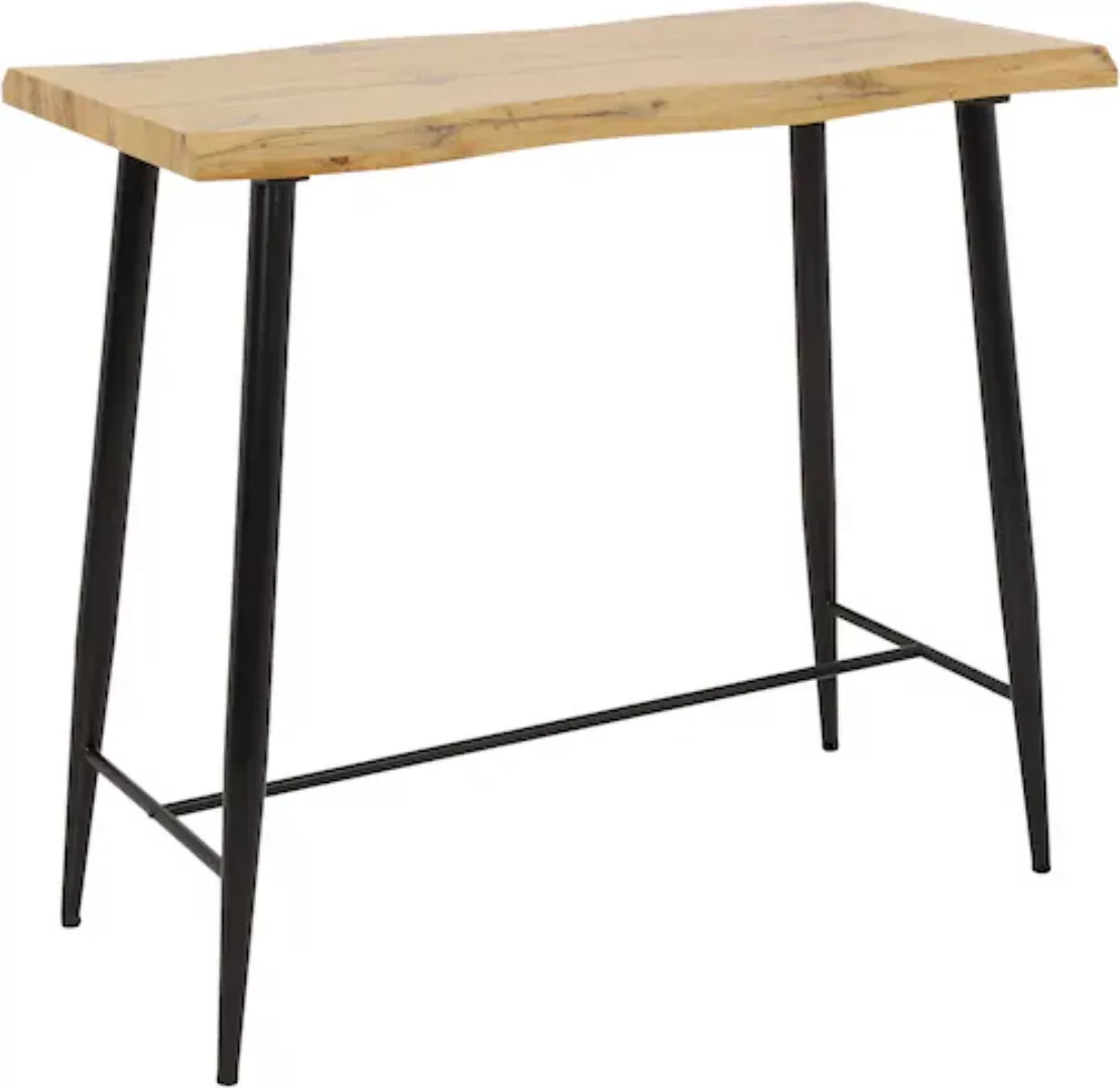 HELA Bartisch "GABI", Baumkantentisch, 120 cm Breite, Industrial Design, Wi günstig online kaufen