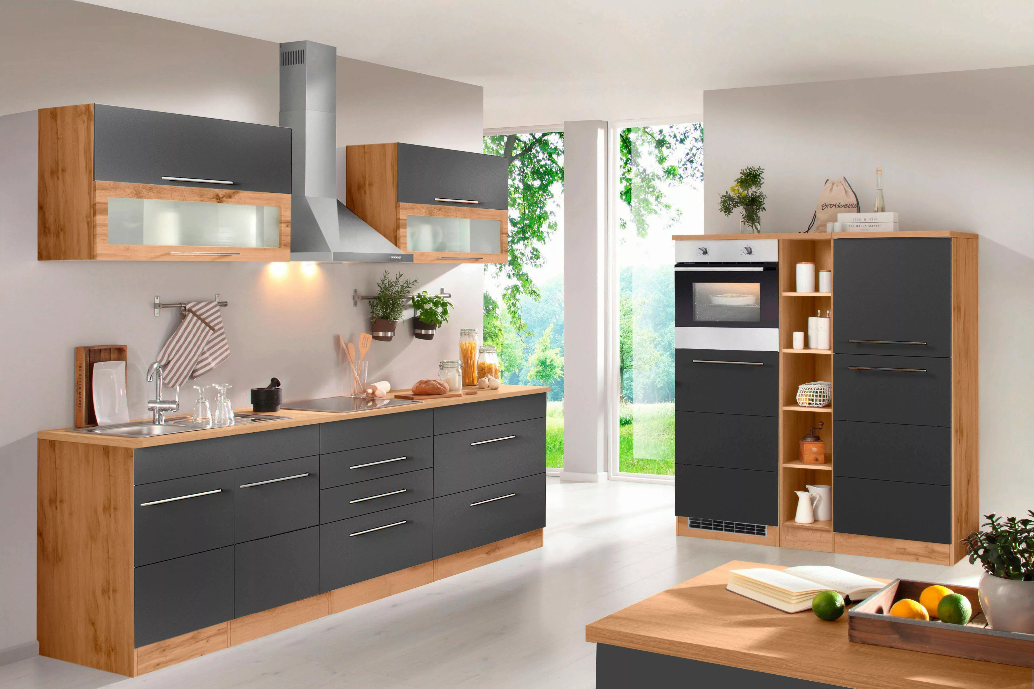 KOCHSTATION Küchenzeile KS-Wien, Breite 430 cm, günstig online kaufen