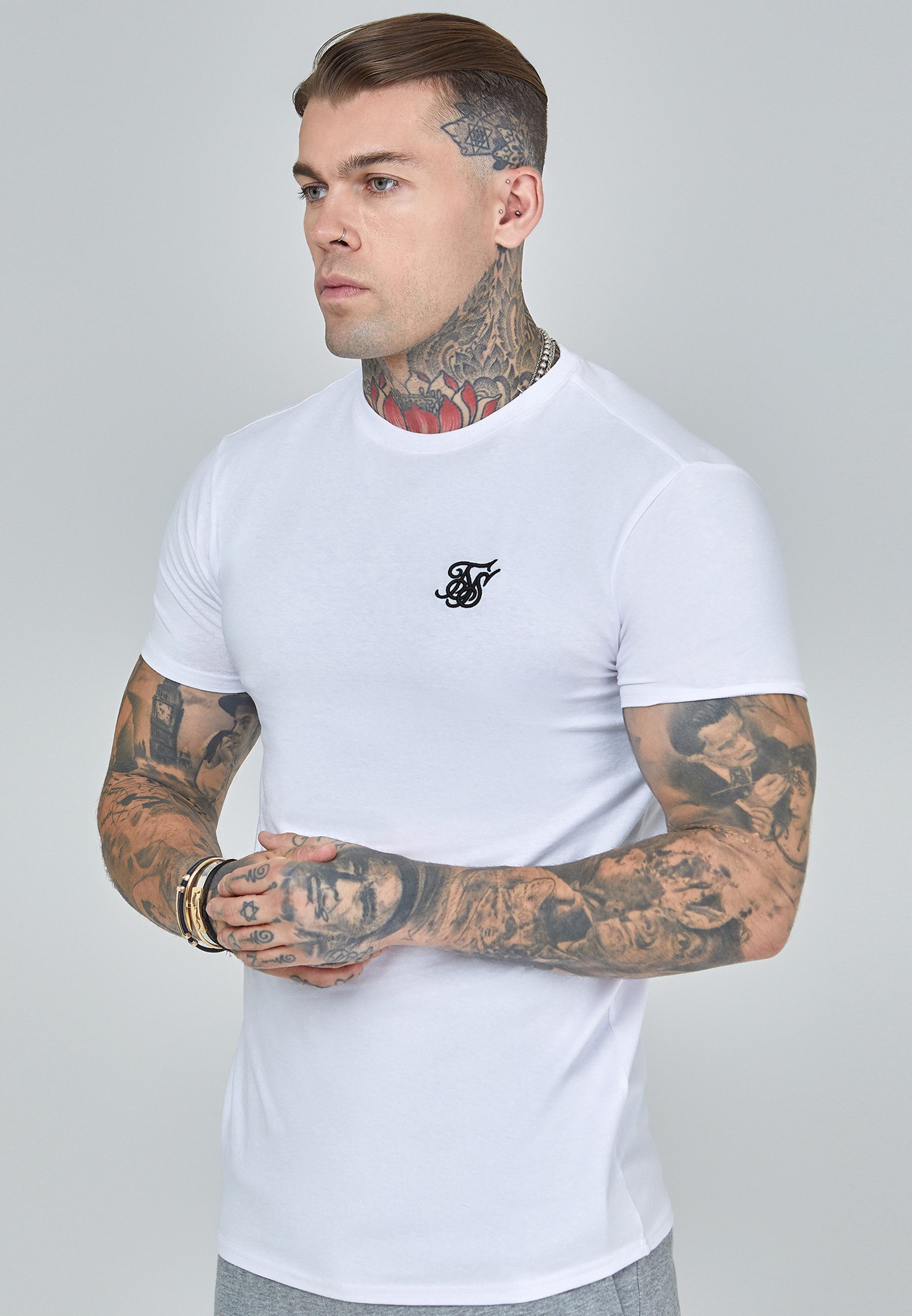 Siksilk T-Shirt SikSilk Herren Weißes Essentials günstig online kaufen