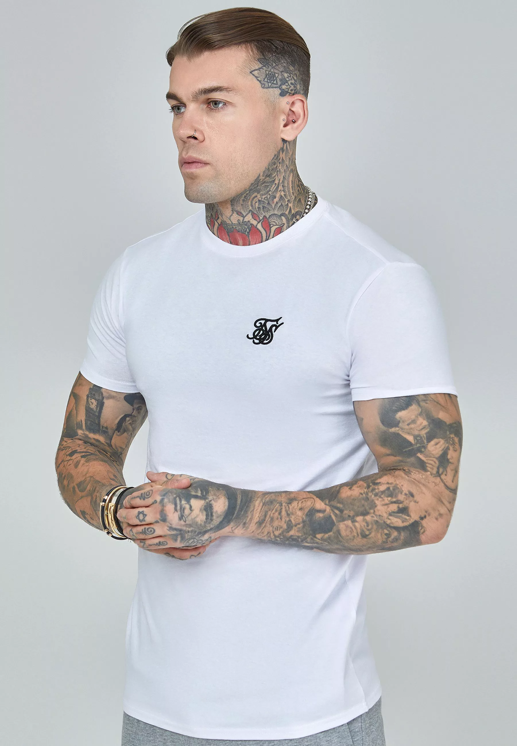 Siksilk T-Shirt SikSilk Herren Weißes Essentials günstig online kaufen
