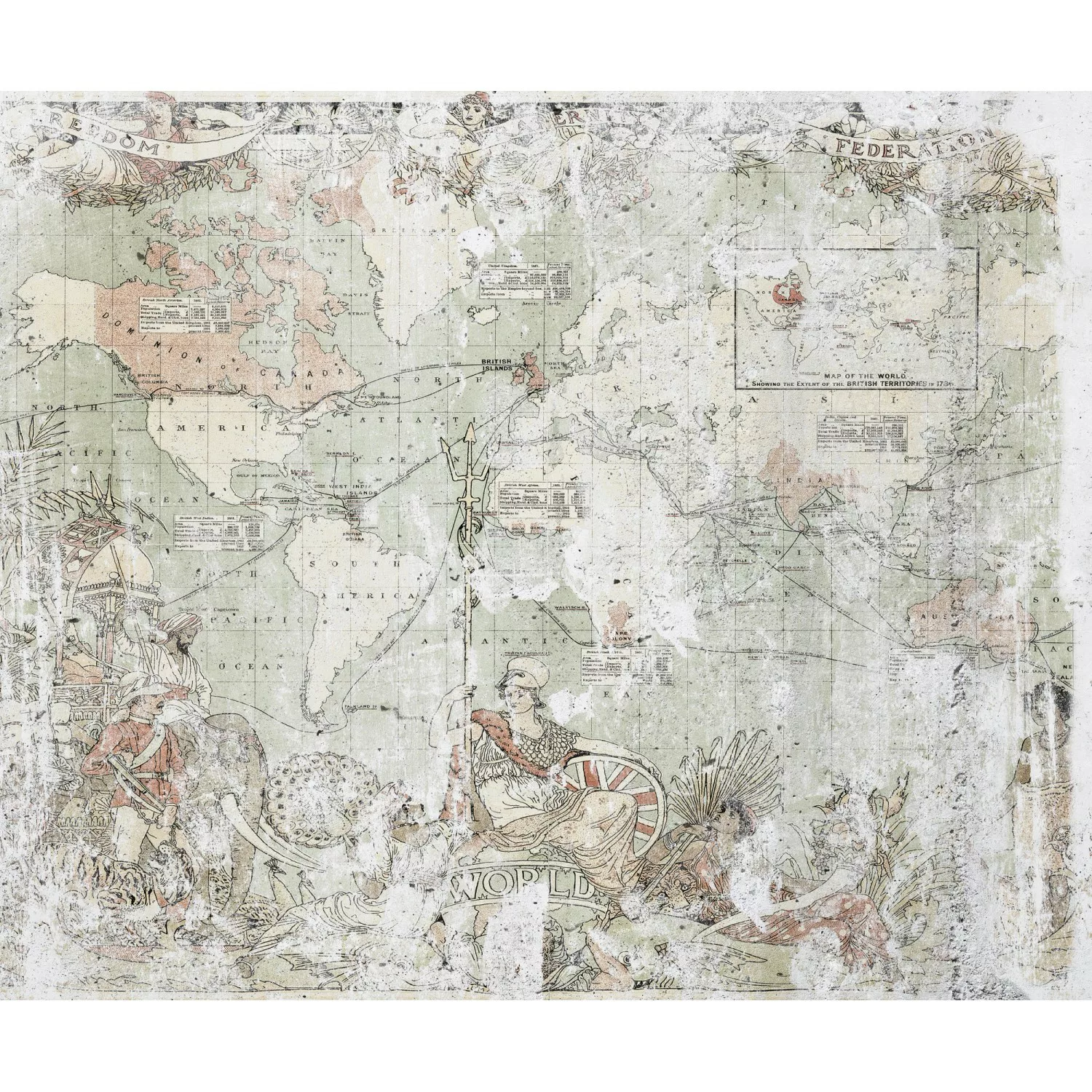 Komar Vliestapete »British Empire«, 300x250 cm (Breite x Höhe), Vliestapete günstig online kaufen