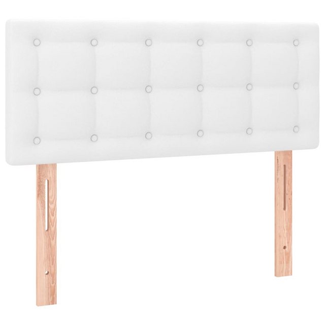 vidaXL Bett, Kopfteil Weiß 90x5x78/88 cm Kunstleder günstig online kaufen