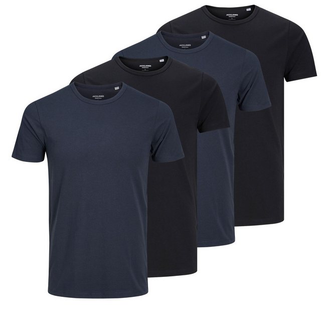 Jack & Jones T-Shirt BASIC (4-tlg) für jeden Tag im schlichten Design im 4e günstig online kaufen