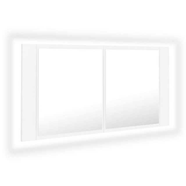 vidaXL Spiegelschrank LED Bad Spiegelschrank Weiß 90x12x45 cm Badezimmer LE günstig online kaufen