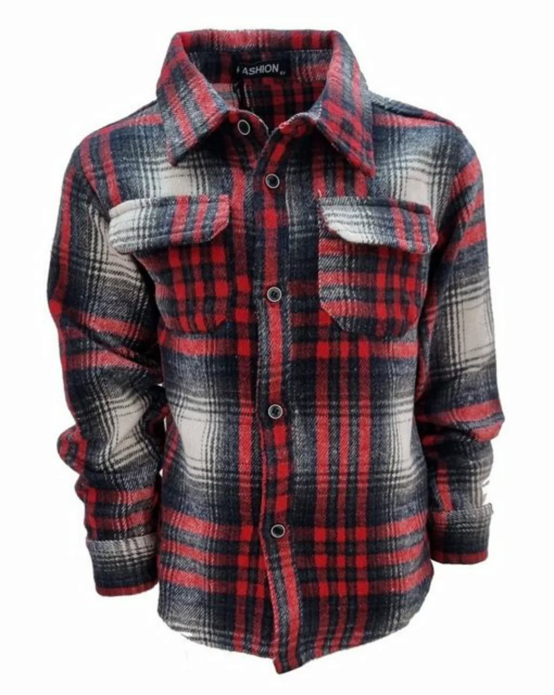 Fashion Boy Flanellhemd Flanellhemd kariertes Hemd Holzfällerhemd, JS117 günstig online kaufen