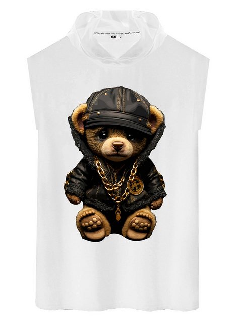 RMK Tanktop Herren Tanktop Muskelshirt Gym Ärmellos Shirt mit Teddybär Druc günstig online kaufen