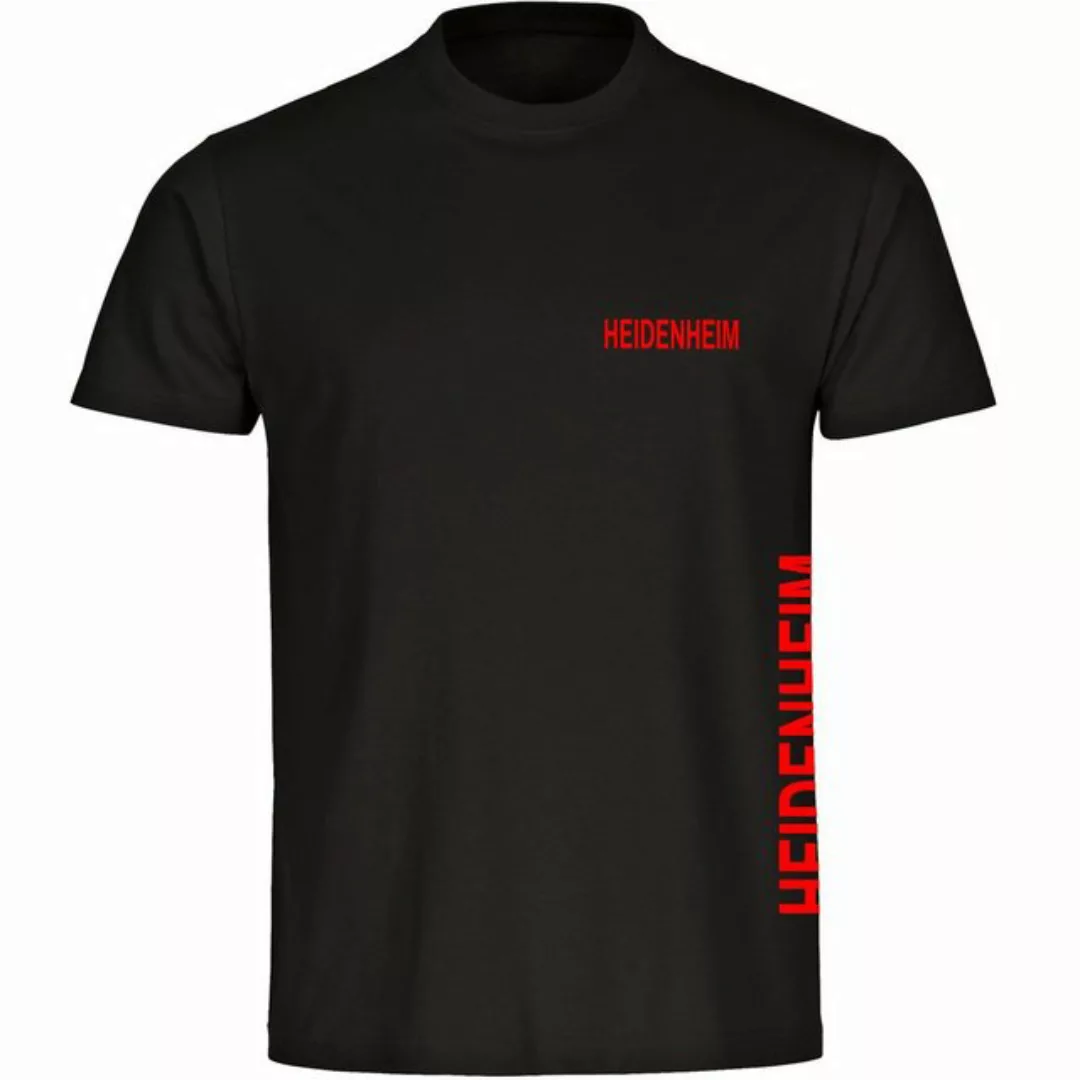 multifanshop T-Shirt Herren Heidenheim - Brust & Seite - Männer günstig online kaufen